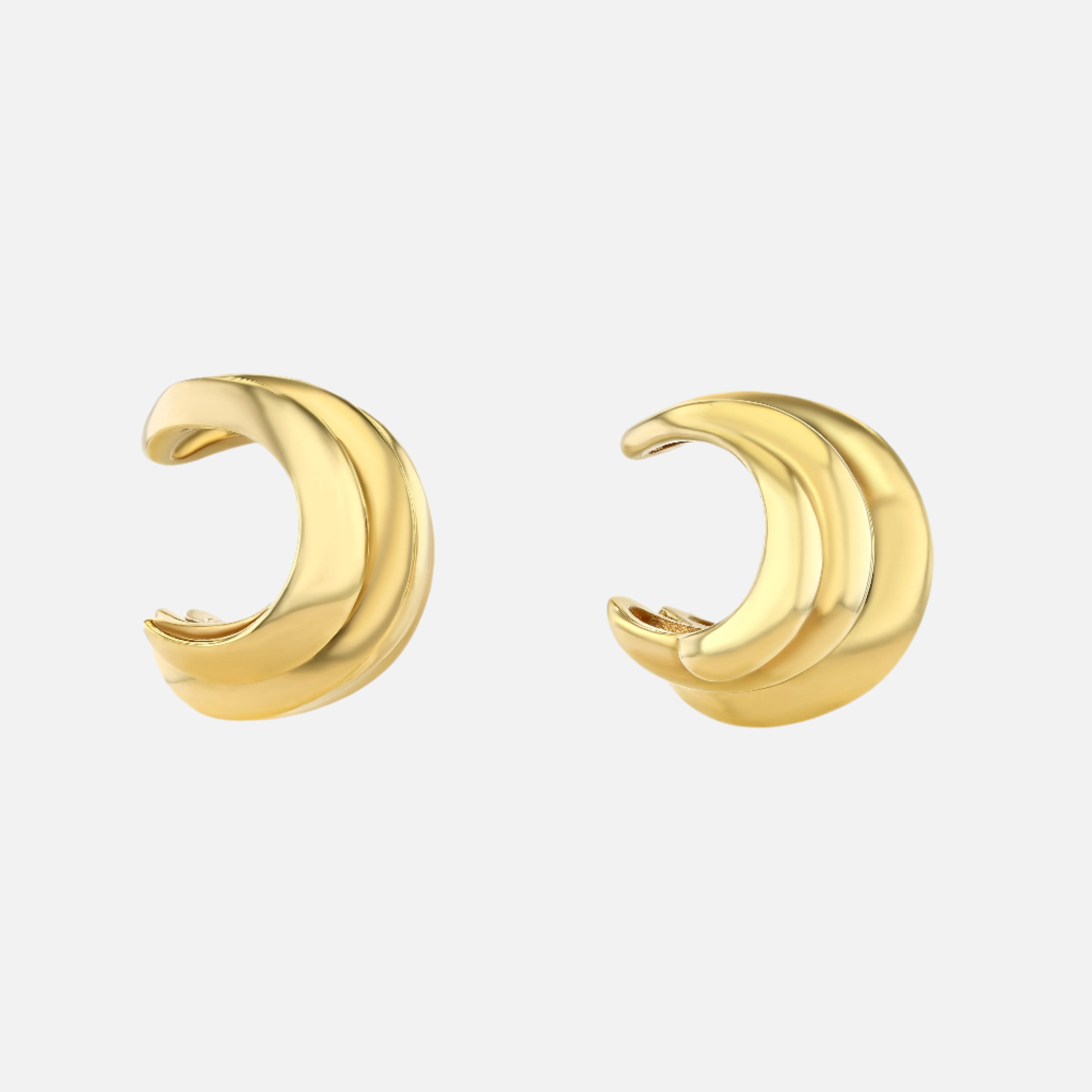 Currents Earring Cuff Set, Gold