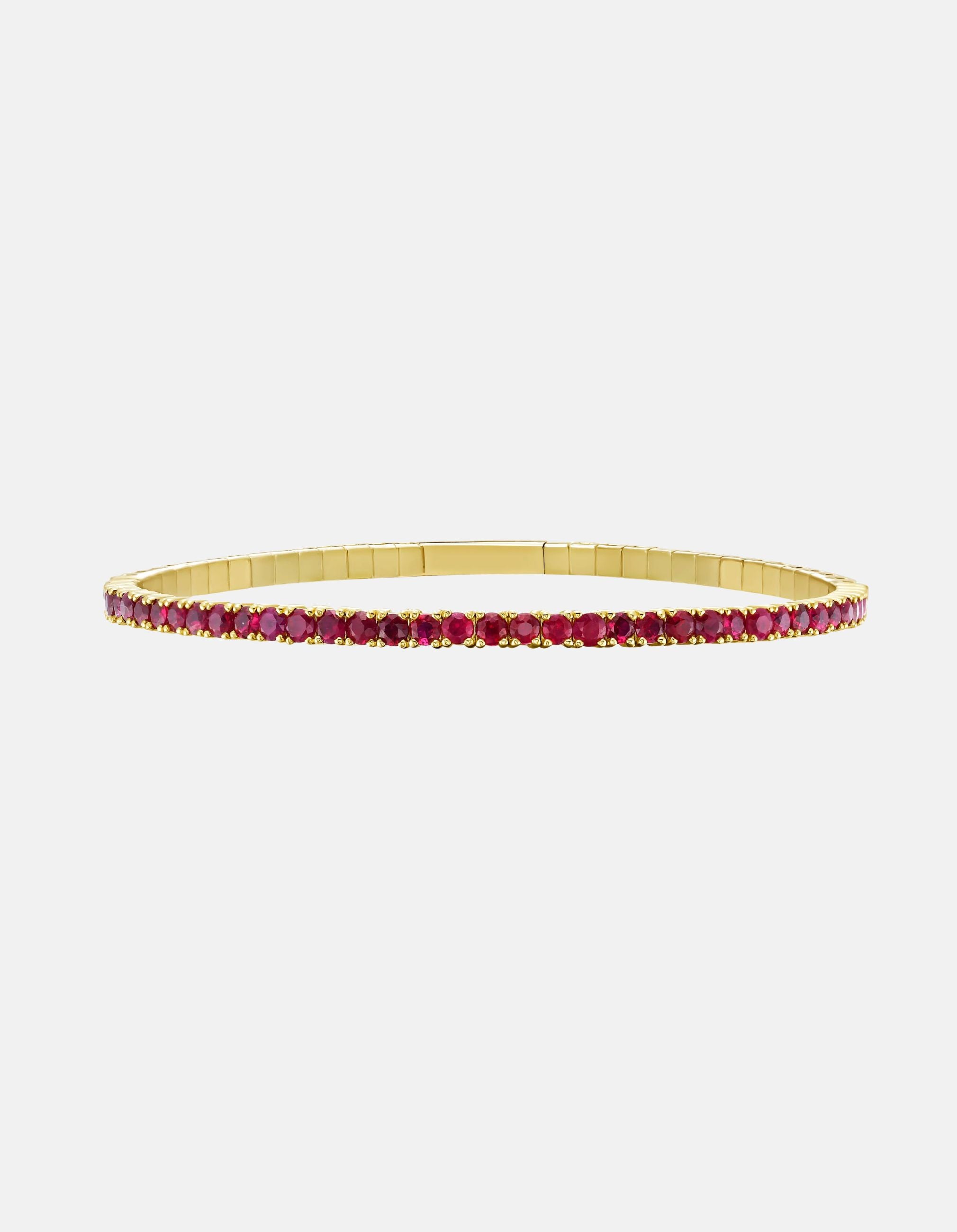 Gemstone Flexible Bangle by Lionheart - At Present Jewelry
