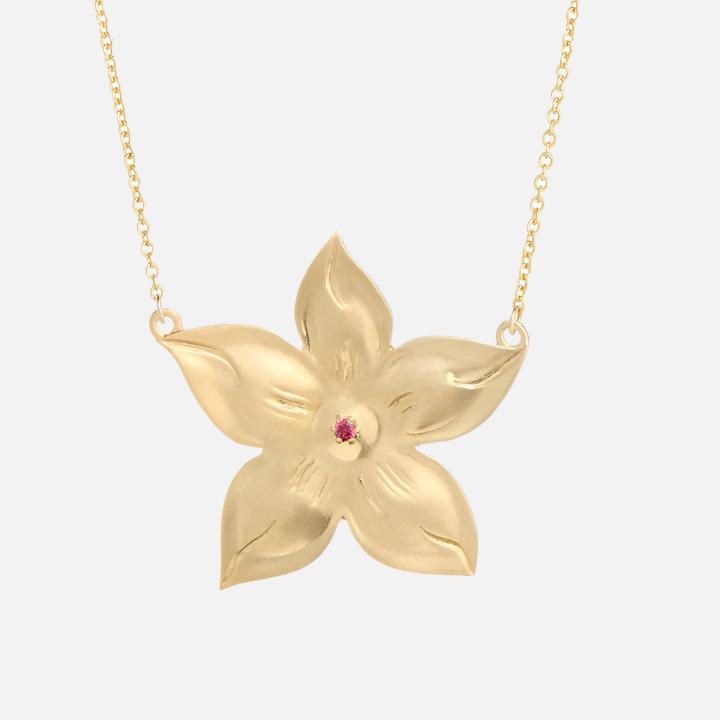 Gold Fleur Necklace - At Present