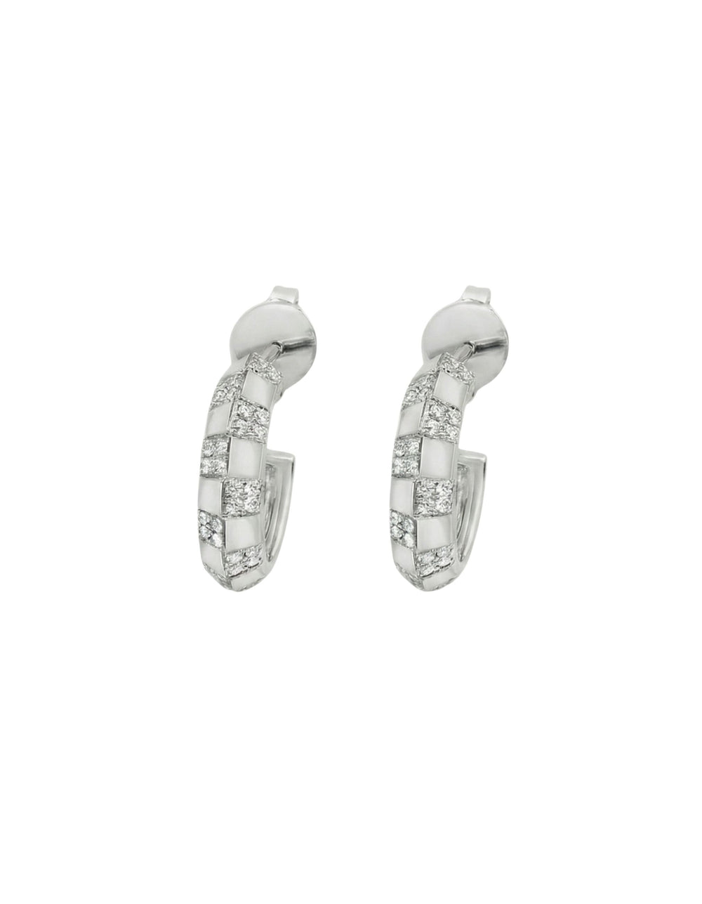Pinstripe Strength Knife Edge Diamond Earring