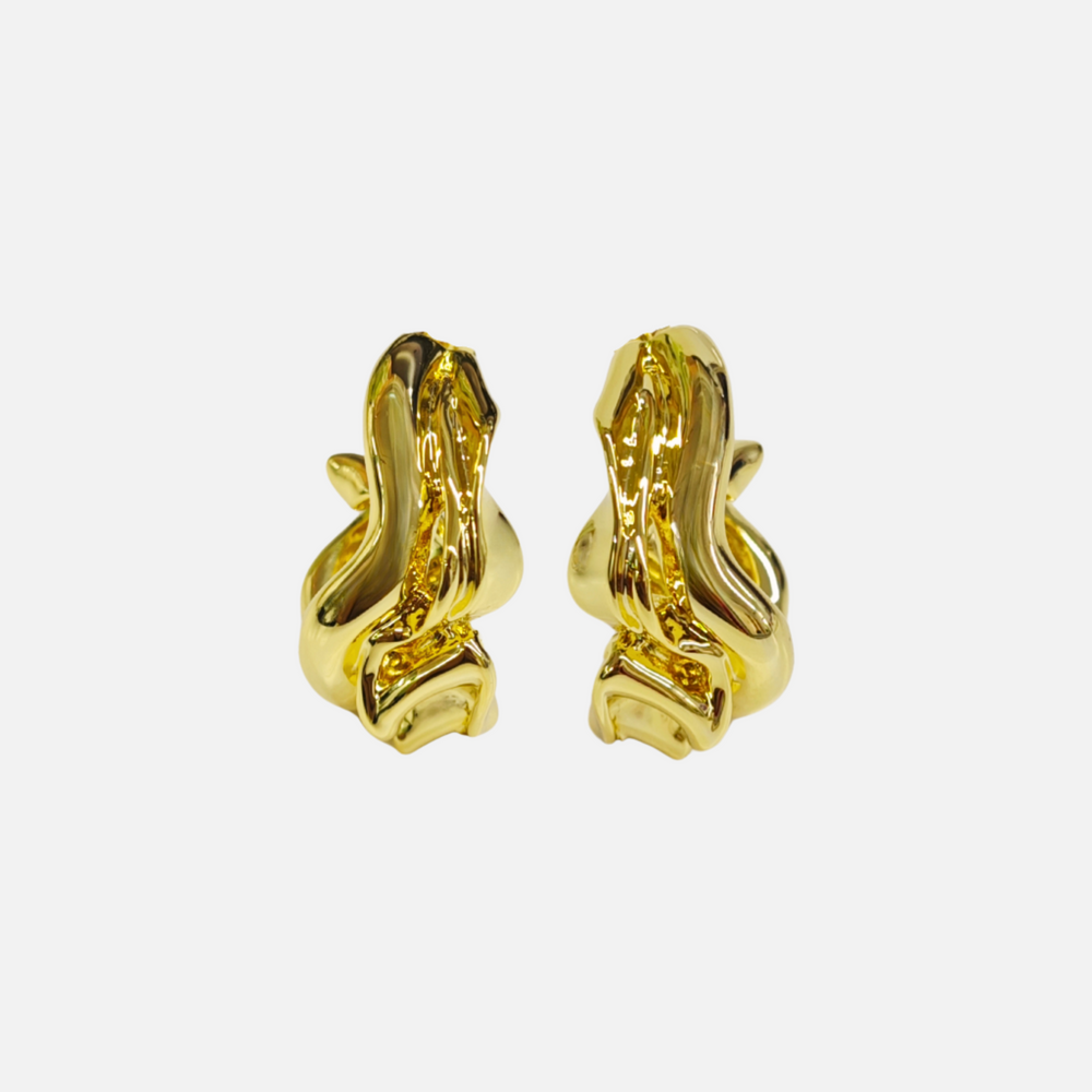 It's Calm After the Storm Earrings, Gold by Anita Berisha - At Present Jewelry