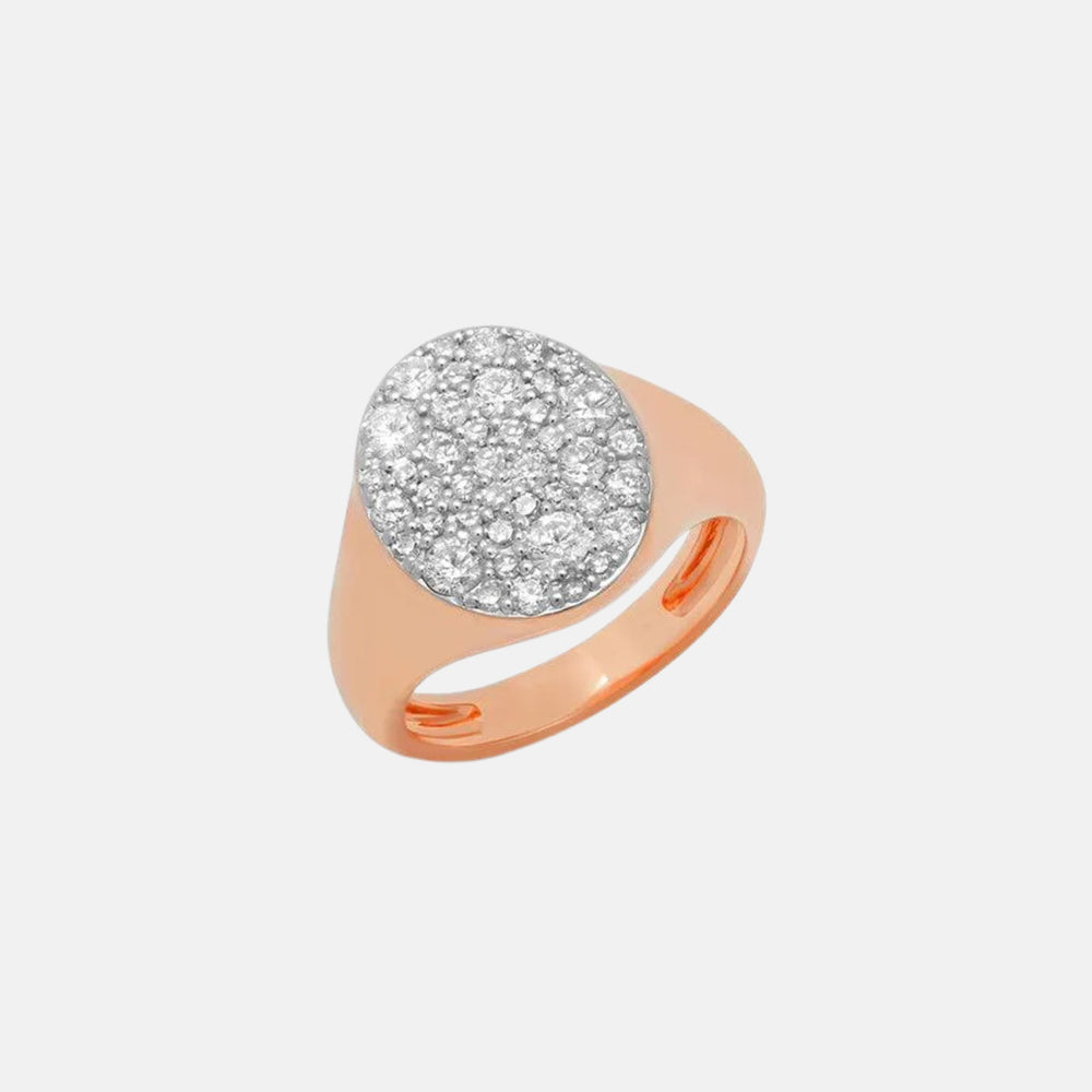 Diamond Signet Pinky Ring by Eriness - At Present Jewelry