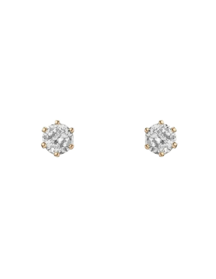 Grey Diamond Crown Studs by A.M. Thorne - At Present Jewelry