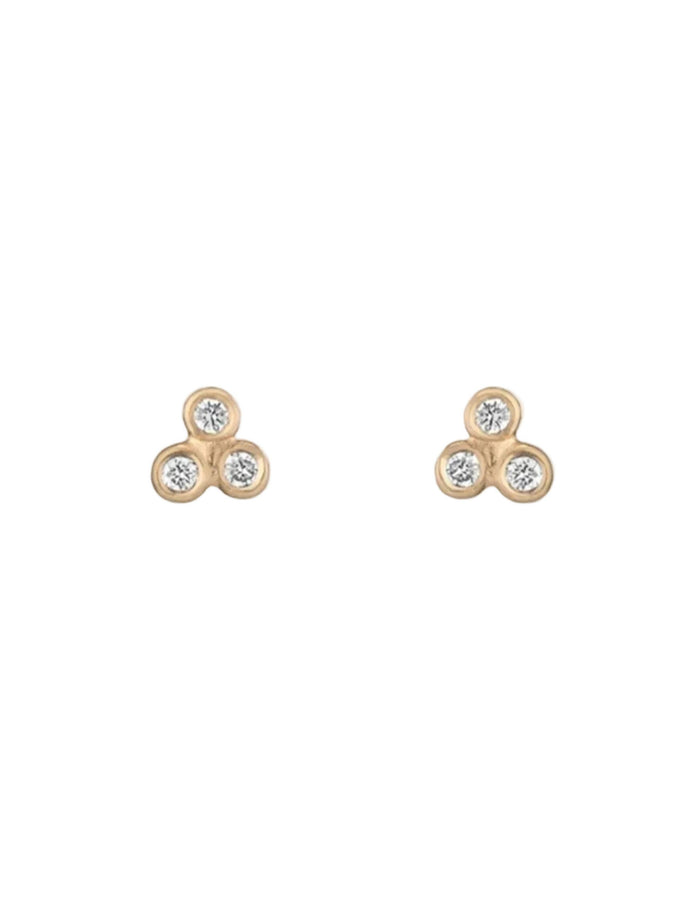 Three Granule Diamond Studs by A.M. Thorne - At Present Jewelry