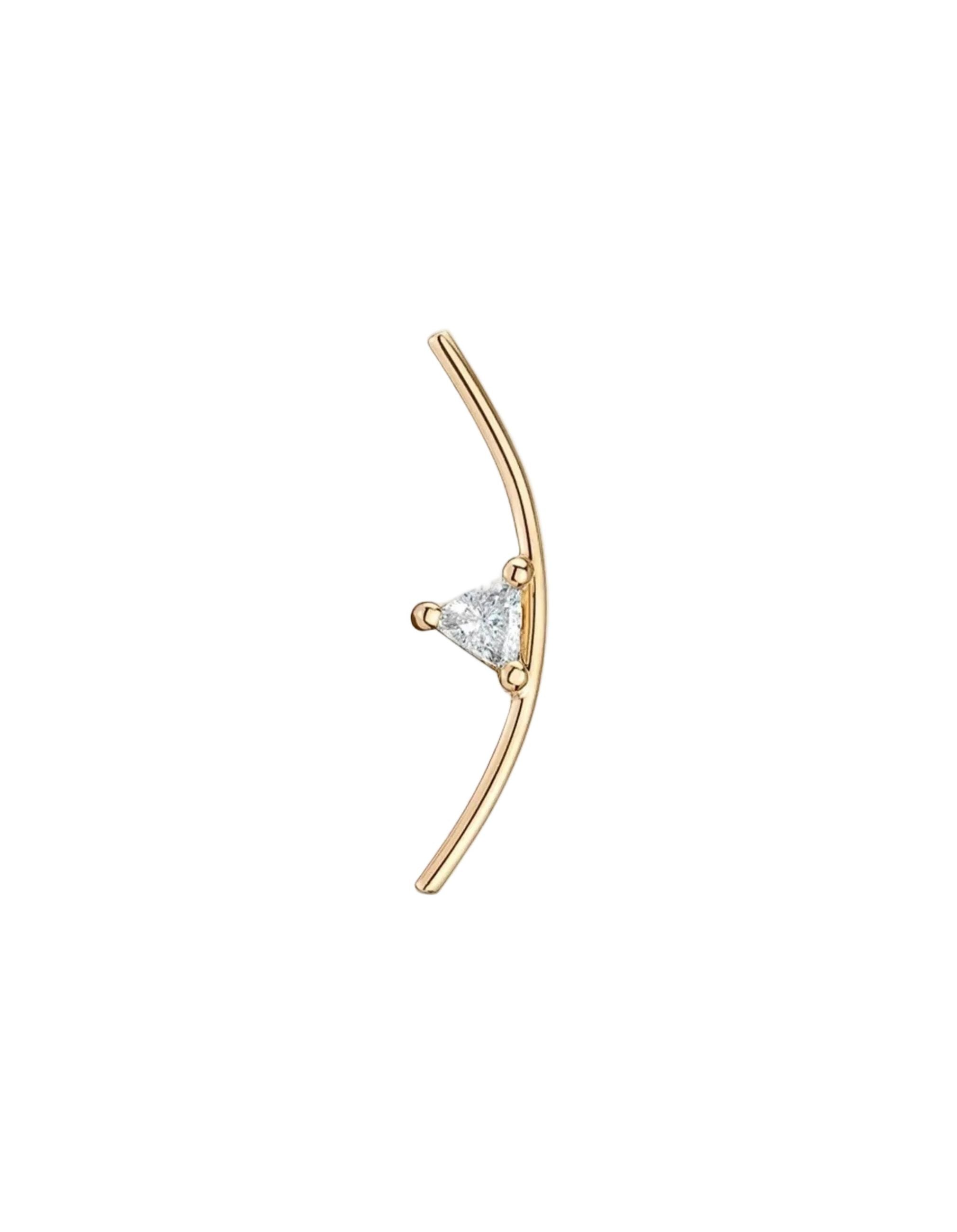 Element Curve Gold Stud Earring