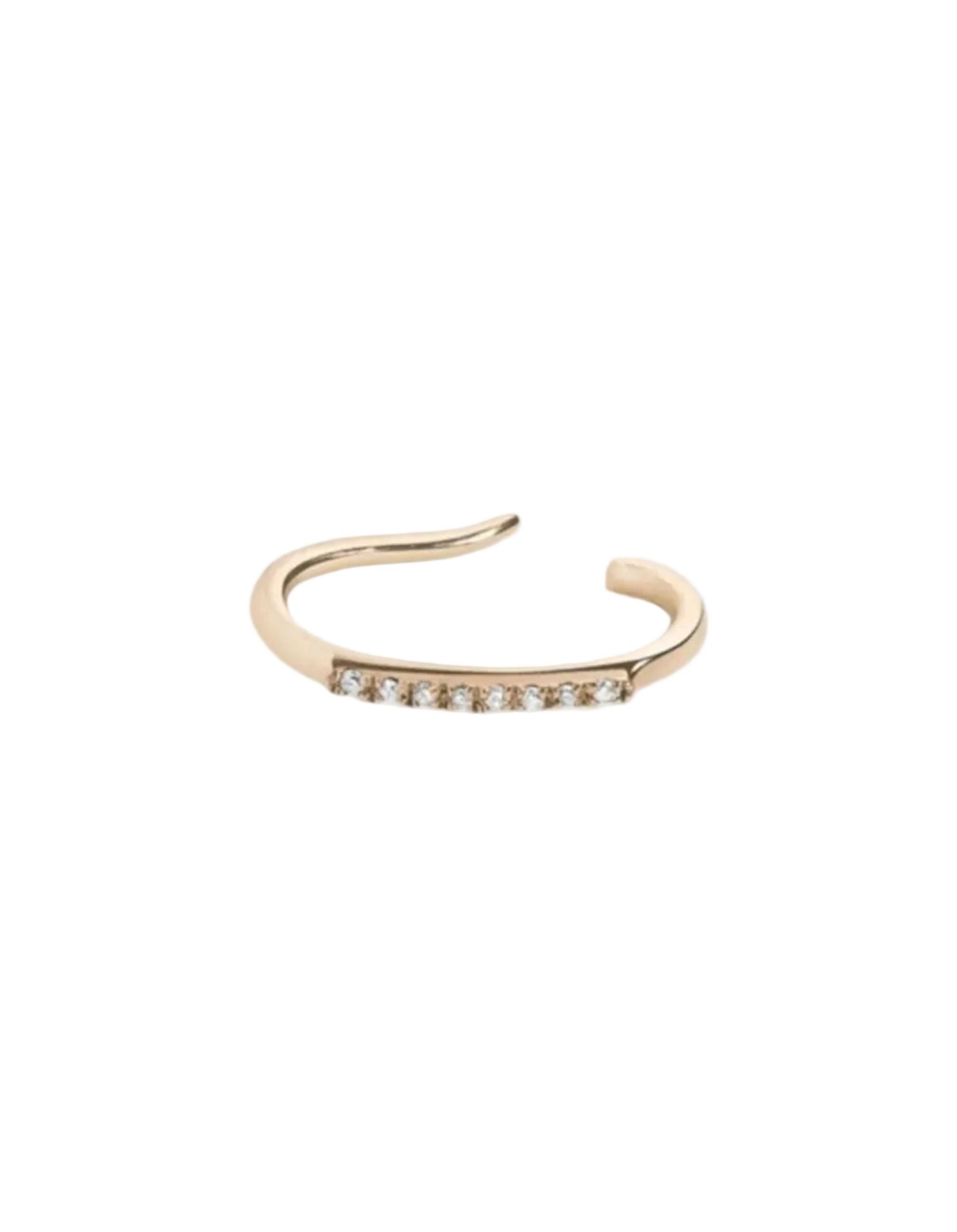 Pave Diamond Billy Cuff Gold Earring