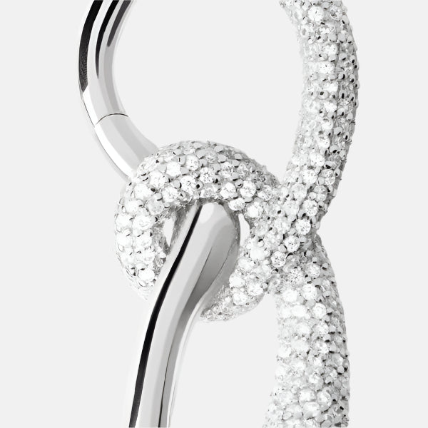 Pavé Twist Hoops by PDPaola - At Present Jewelry