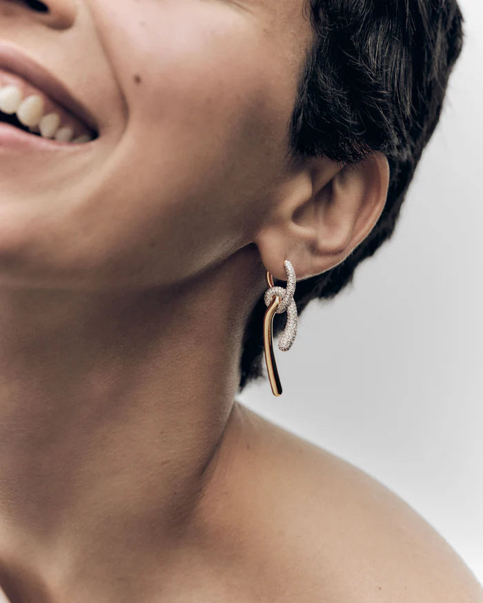 Pavé Twist Hoops
