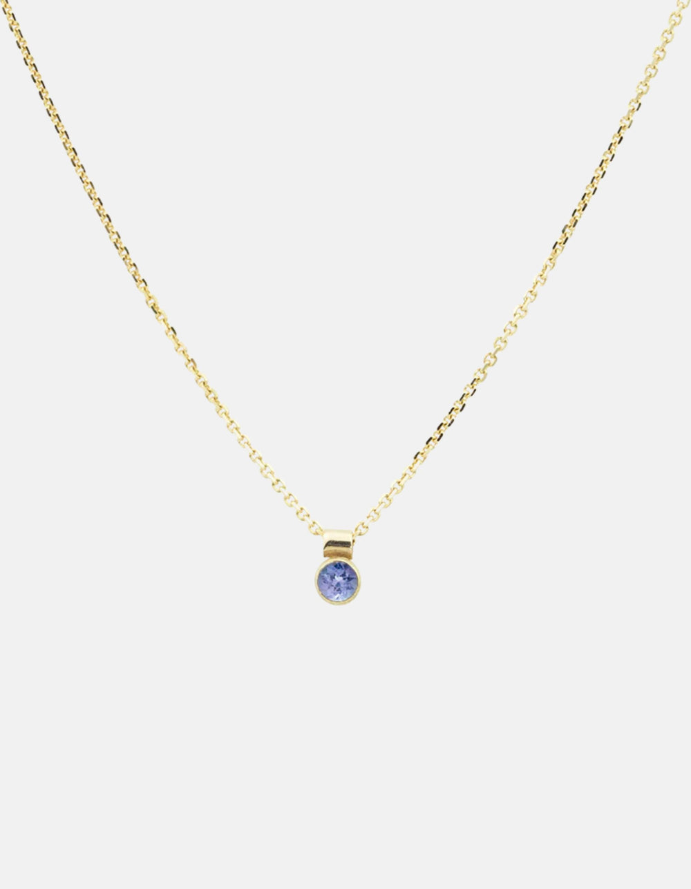 Solo Necklace, Birthstone by White/Space - At Present Jewelry
