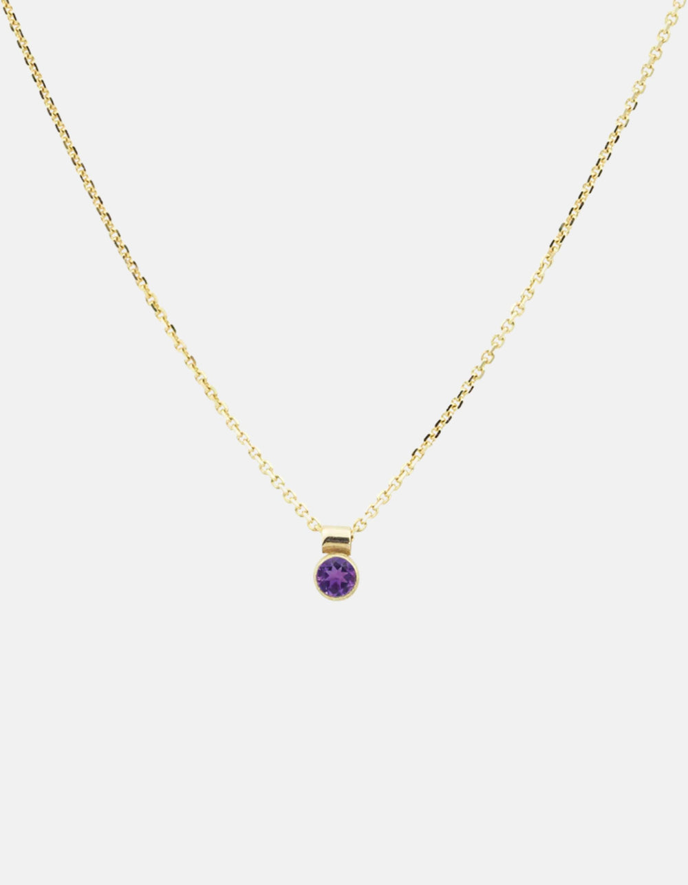 Solo Necklace, Birthstone by White/Space - At Present Jewelry