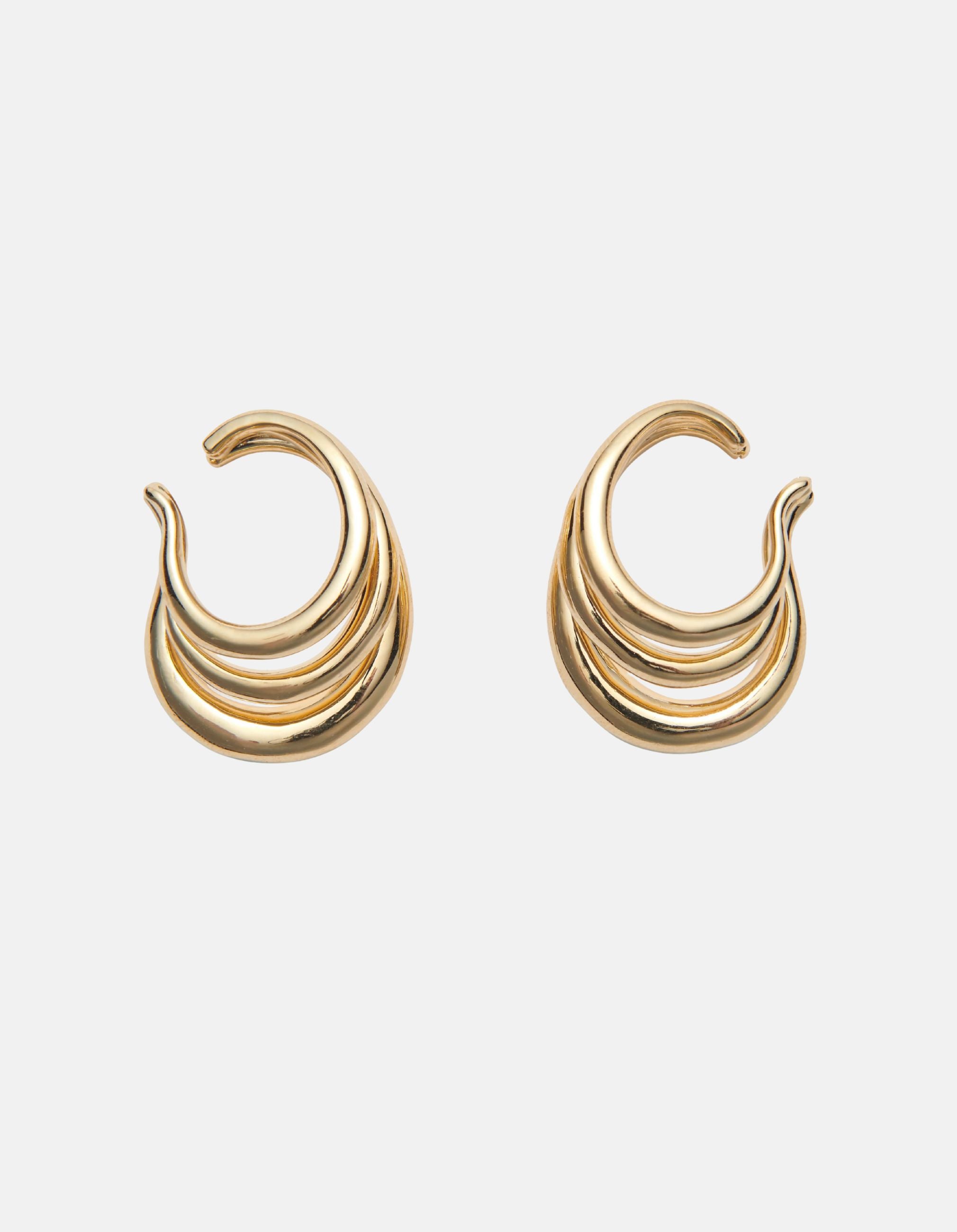 Triple Lair Ear Cuffs in Gold by Lady Grey - At Present Jewelry