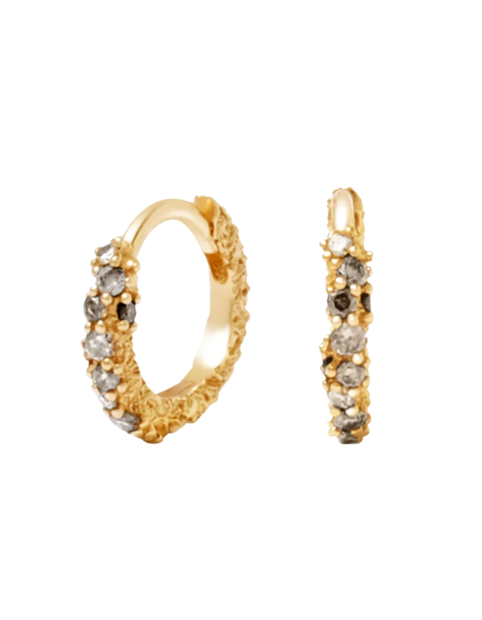 18k Pavé Small Hoops