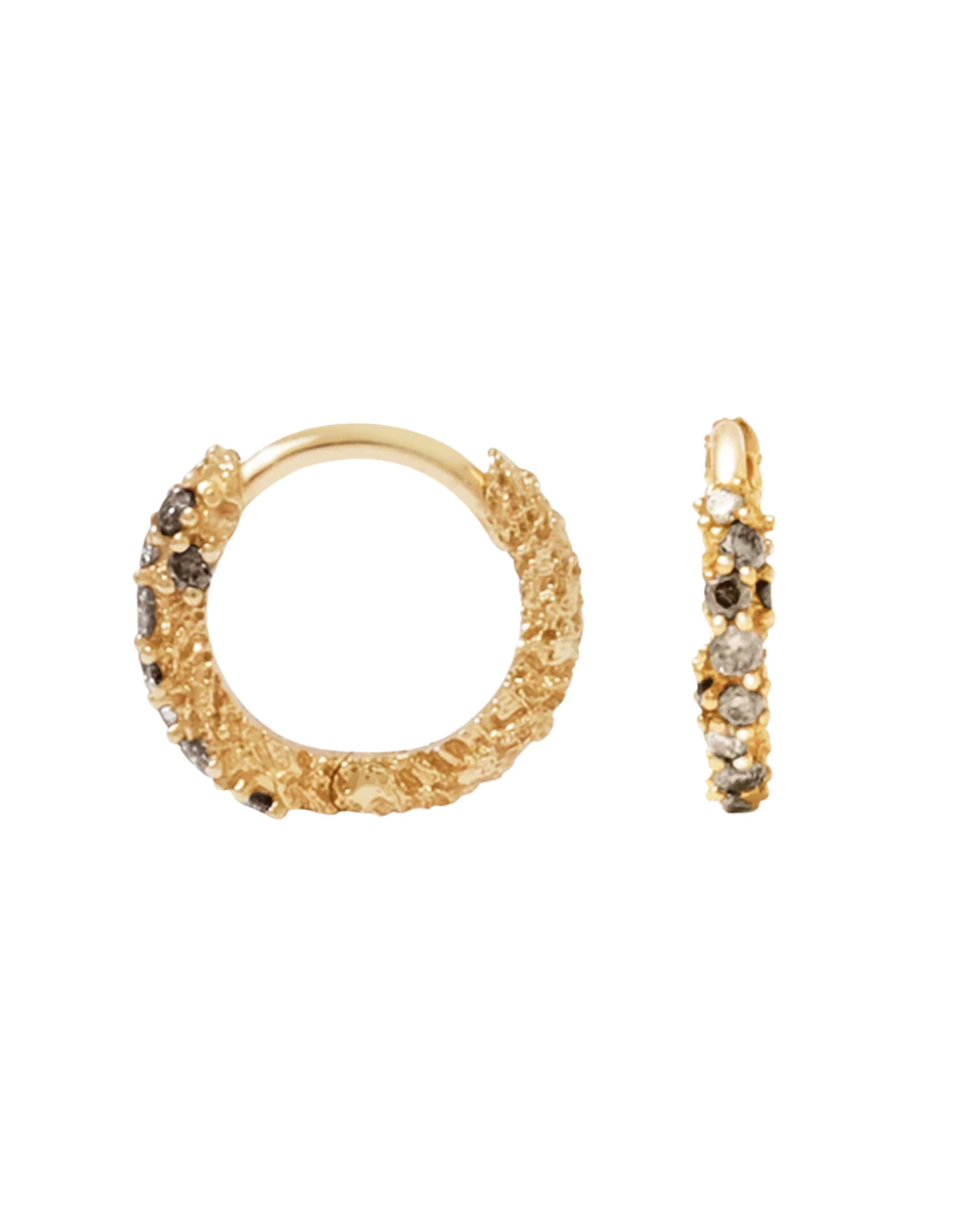 18k Pavé Small Hoops