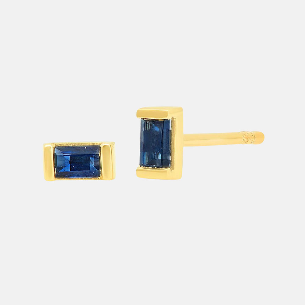 Gemstone Baguette Studs by Eriness - At Present Jewelry
