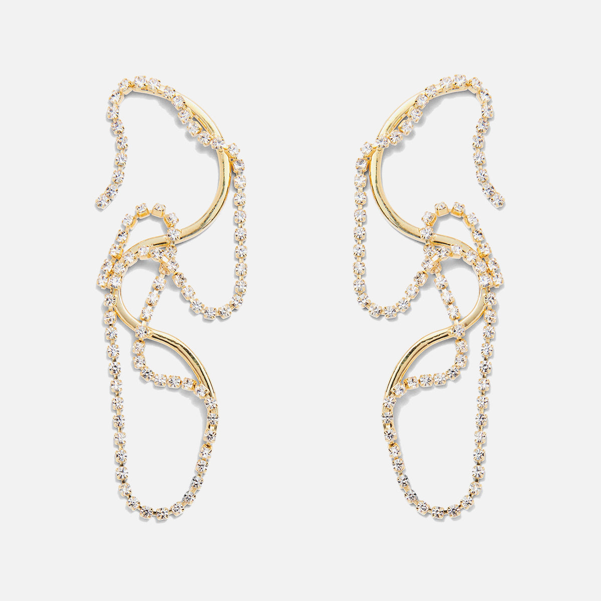 Scribble Earrings in Gold