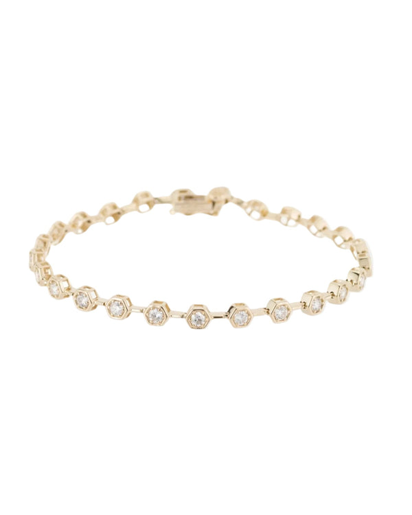 Diamond Hex Tennis Bracelet by Ariel Gordon Jewelry - At Present Jewelry