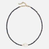 Labradorite Single Baroque Pearl Gemstone Necklace