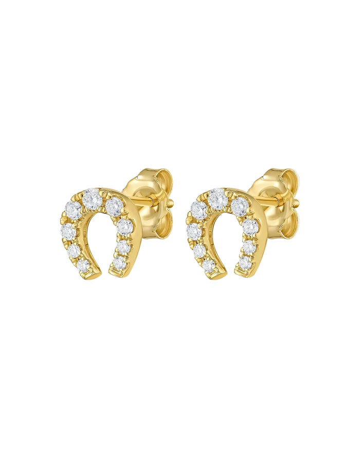 Legacy Diamond Horseshoe Earrings by Lionheart - At Present Jewelry