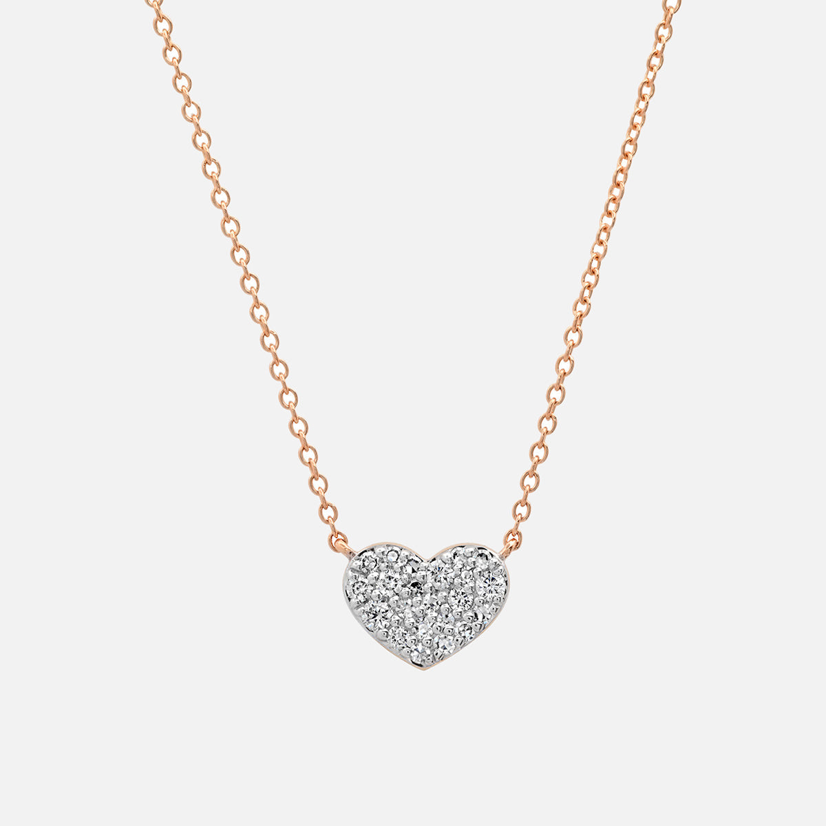 Diamond Smushed Heart Necklace