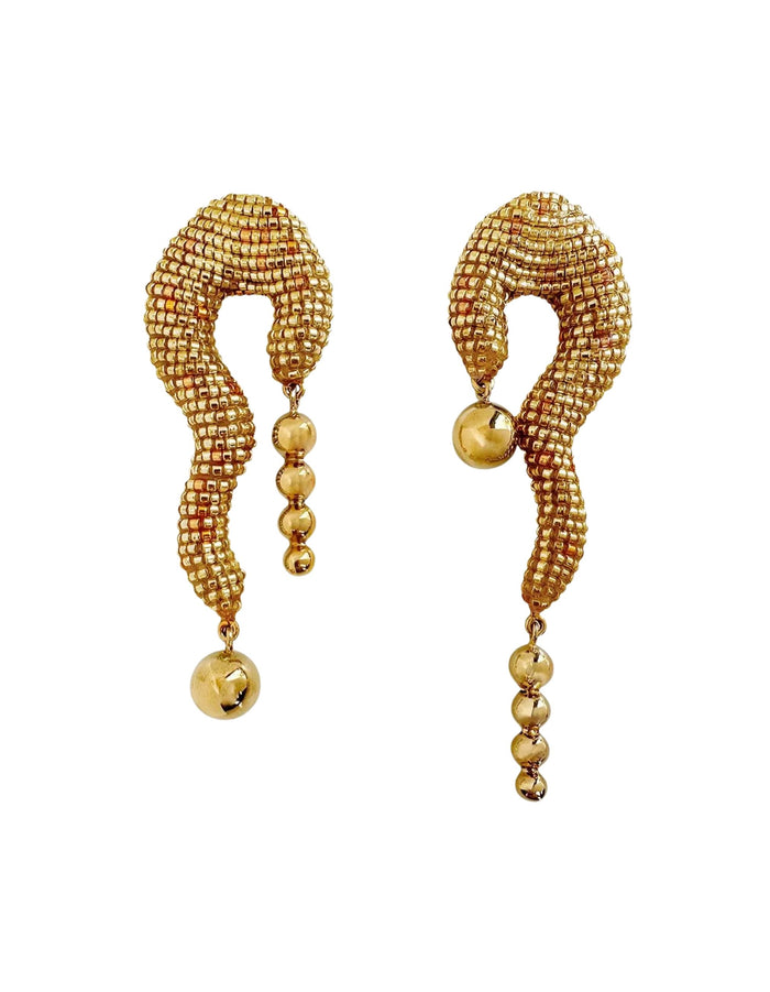 Sunset Earrings, Gold by Susana Vega - At Present Jewelry