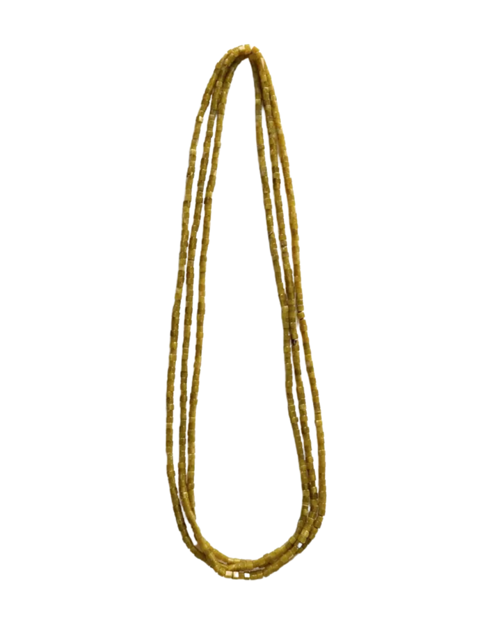 Olive Jade Cube Opera Necklace