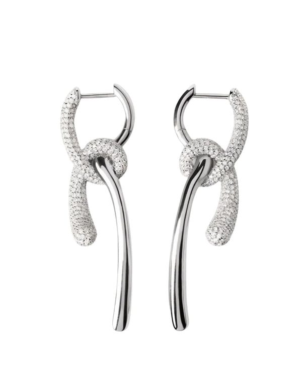 Pavé Twist Hoops by PDPaola - At Present Jewelry
