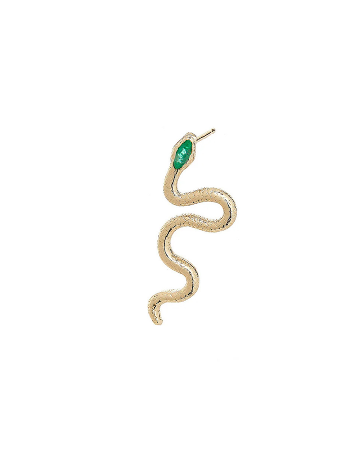Emerald Serpent Studs by Talon Jewelry - At Present Jewelry