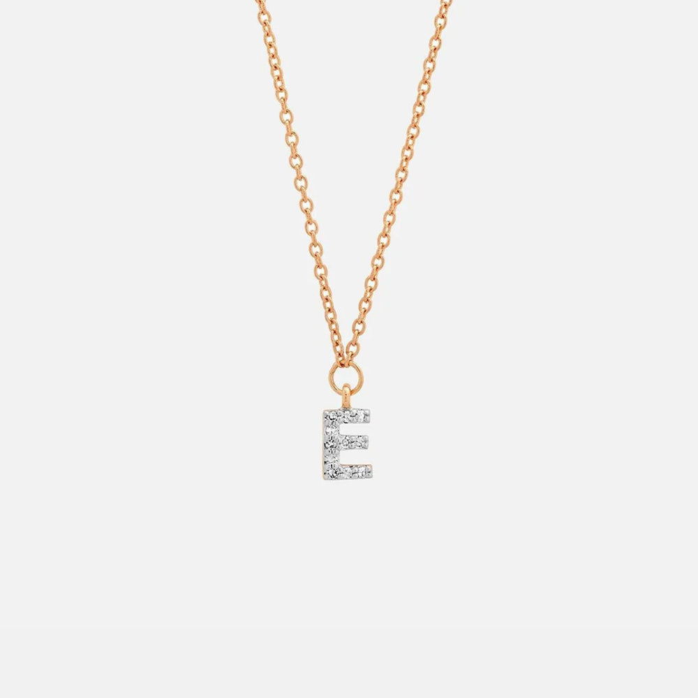 Diamond Mini Initial Necklace by Eriness - At Present Jewelry