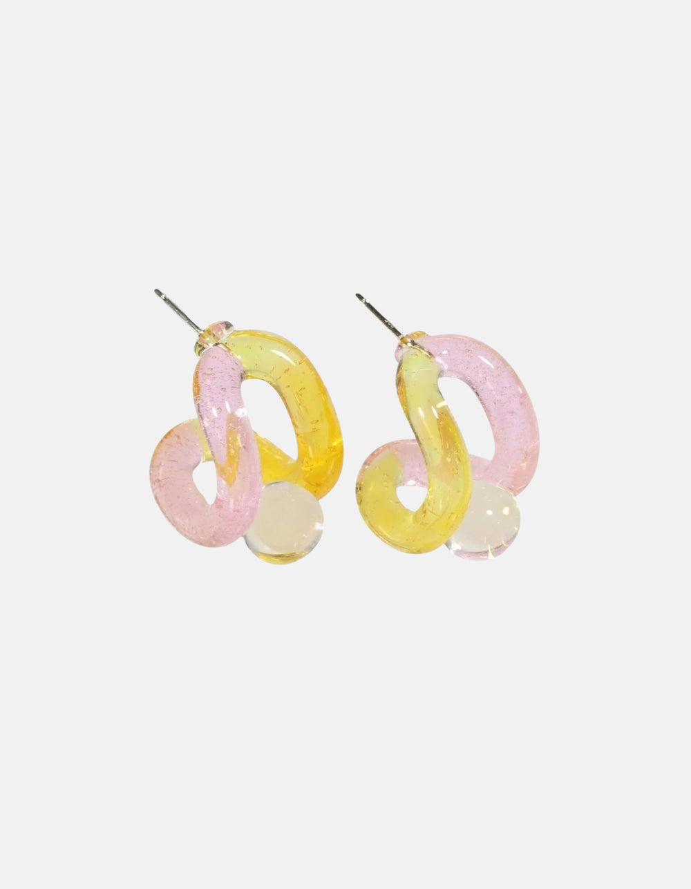 Ribbon Hoop Earrings