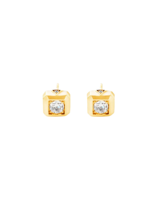 Code Stud Earrings by James Banks Design - At Present Jewelry