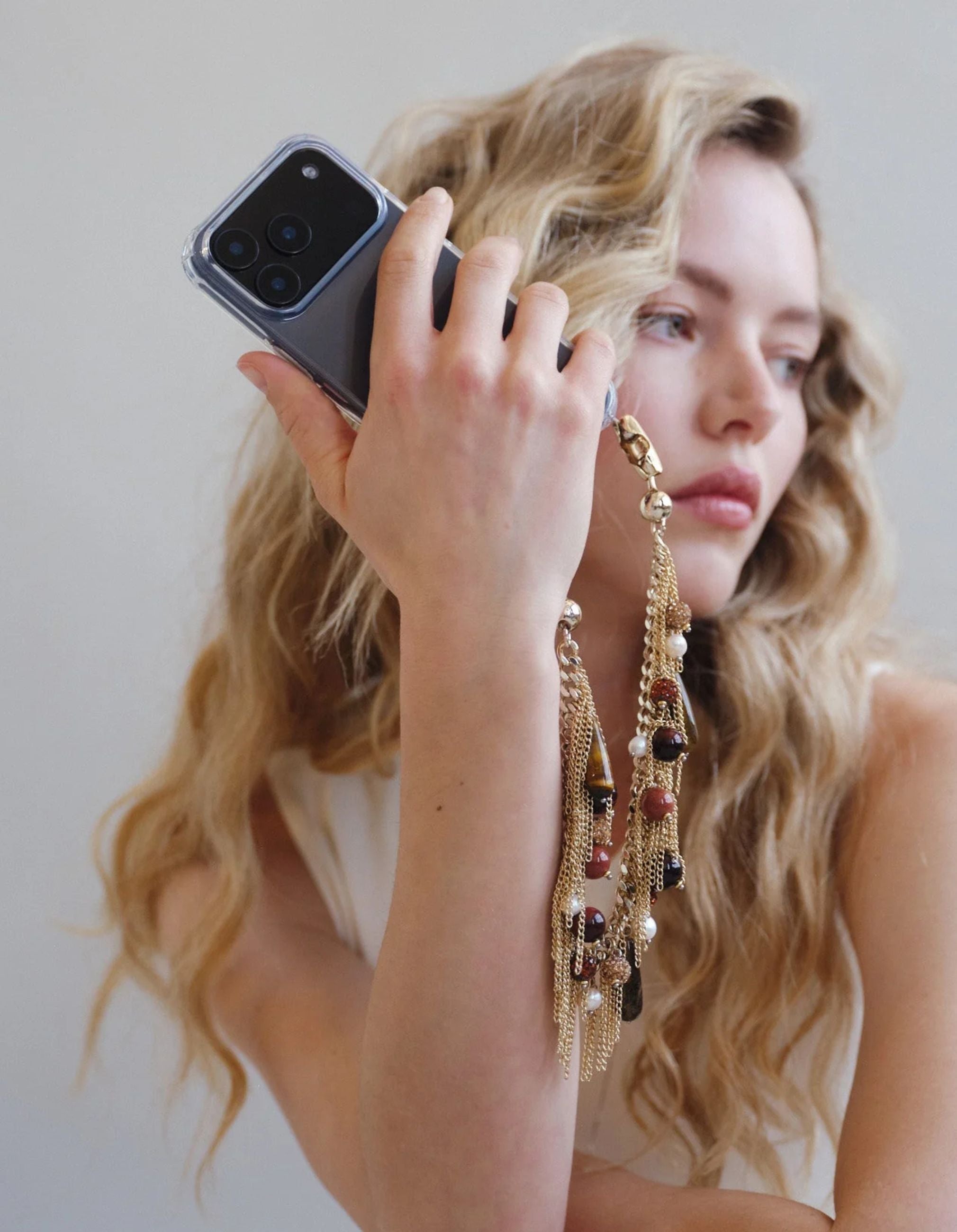 Fringe and Pendant Wristlet