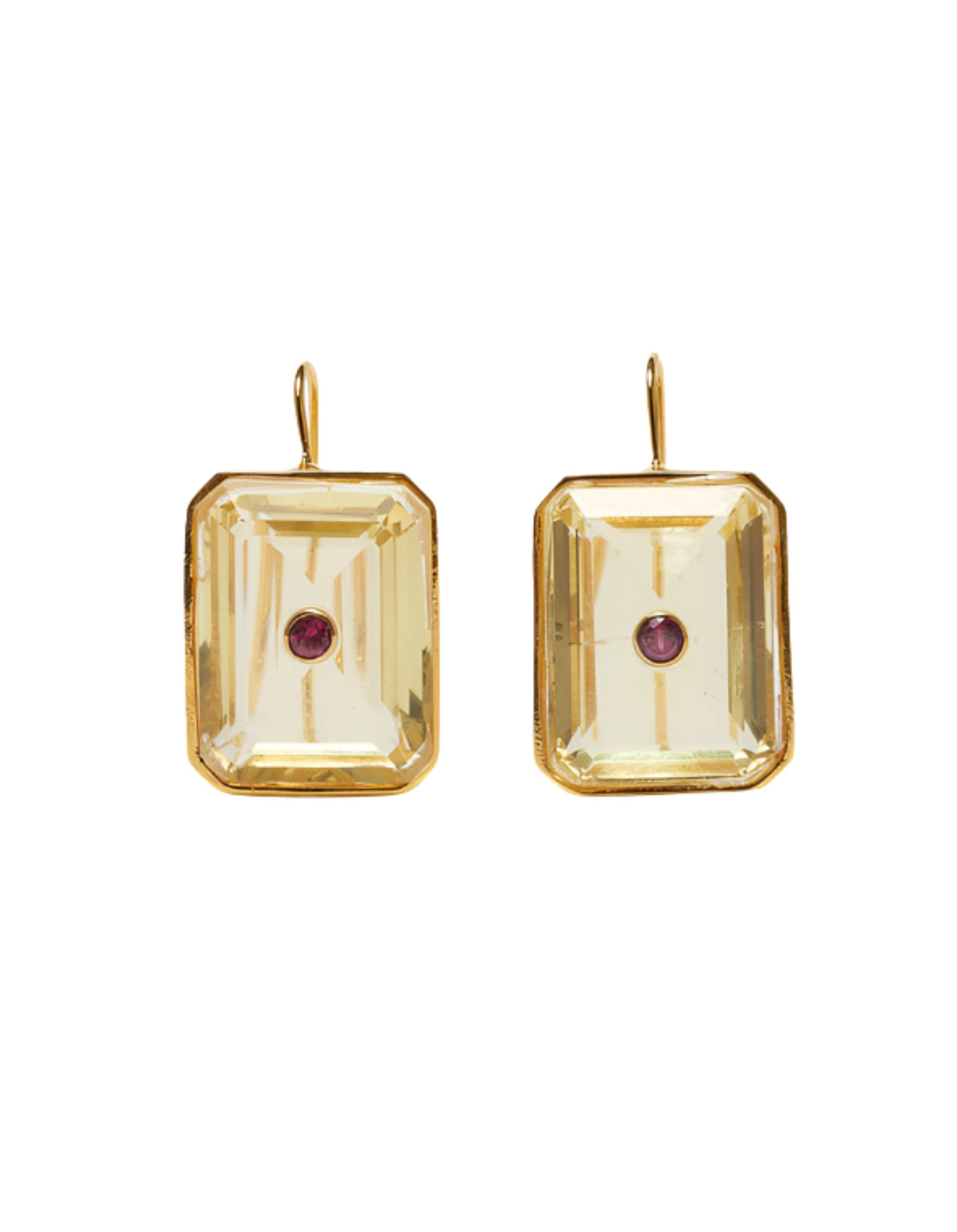 Tile Earrings in Aqua
