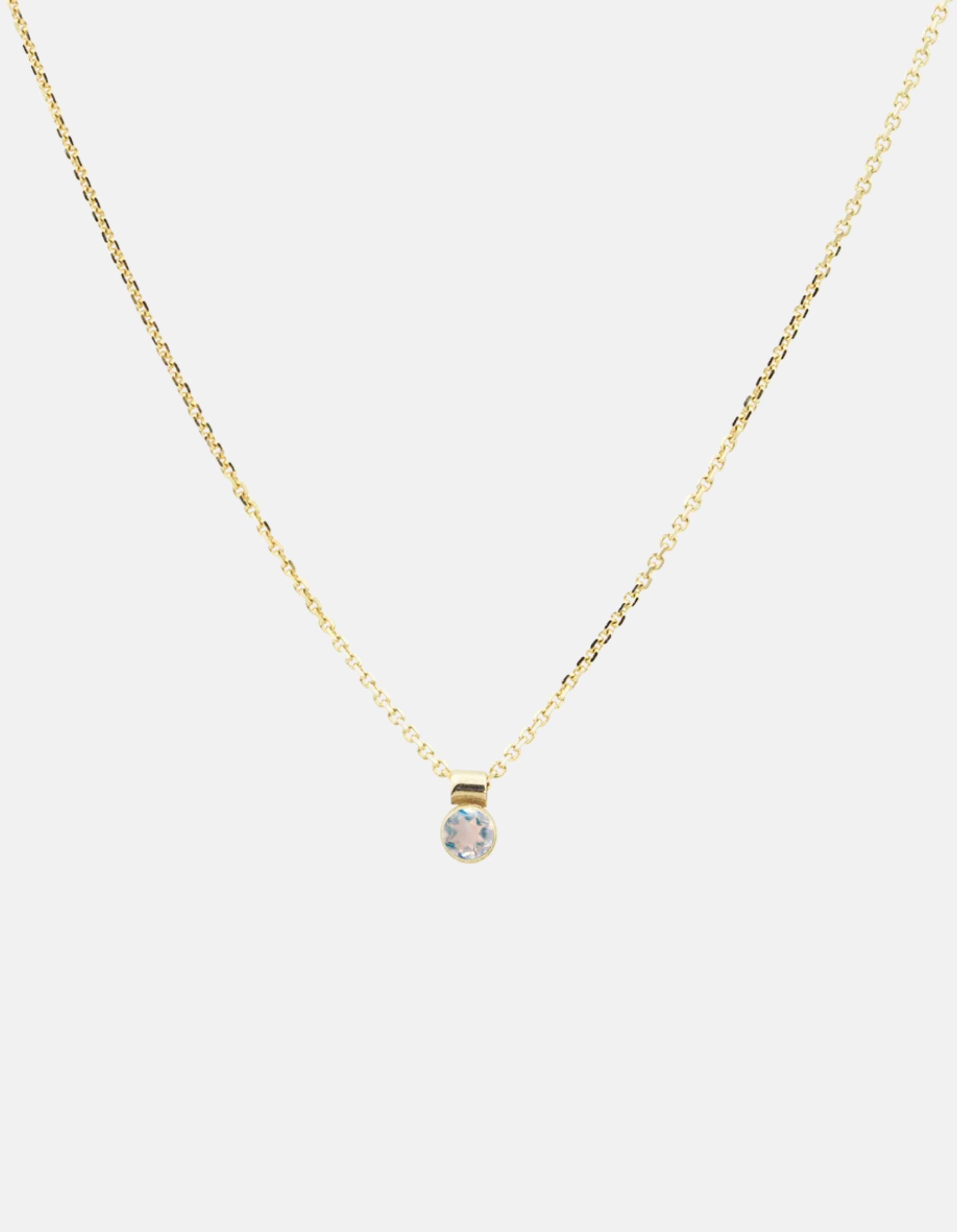 Solo Necklace, Birthstone by White/Space - At Present Jewelry