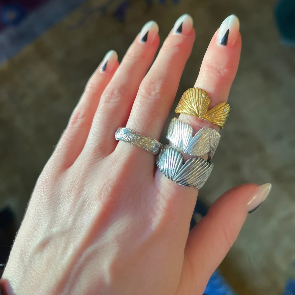 Wing Wrap Ring, Silver by James Banks Design - At Present Jewelry