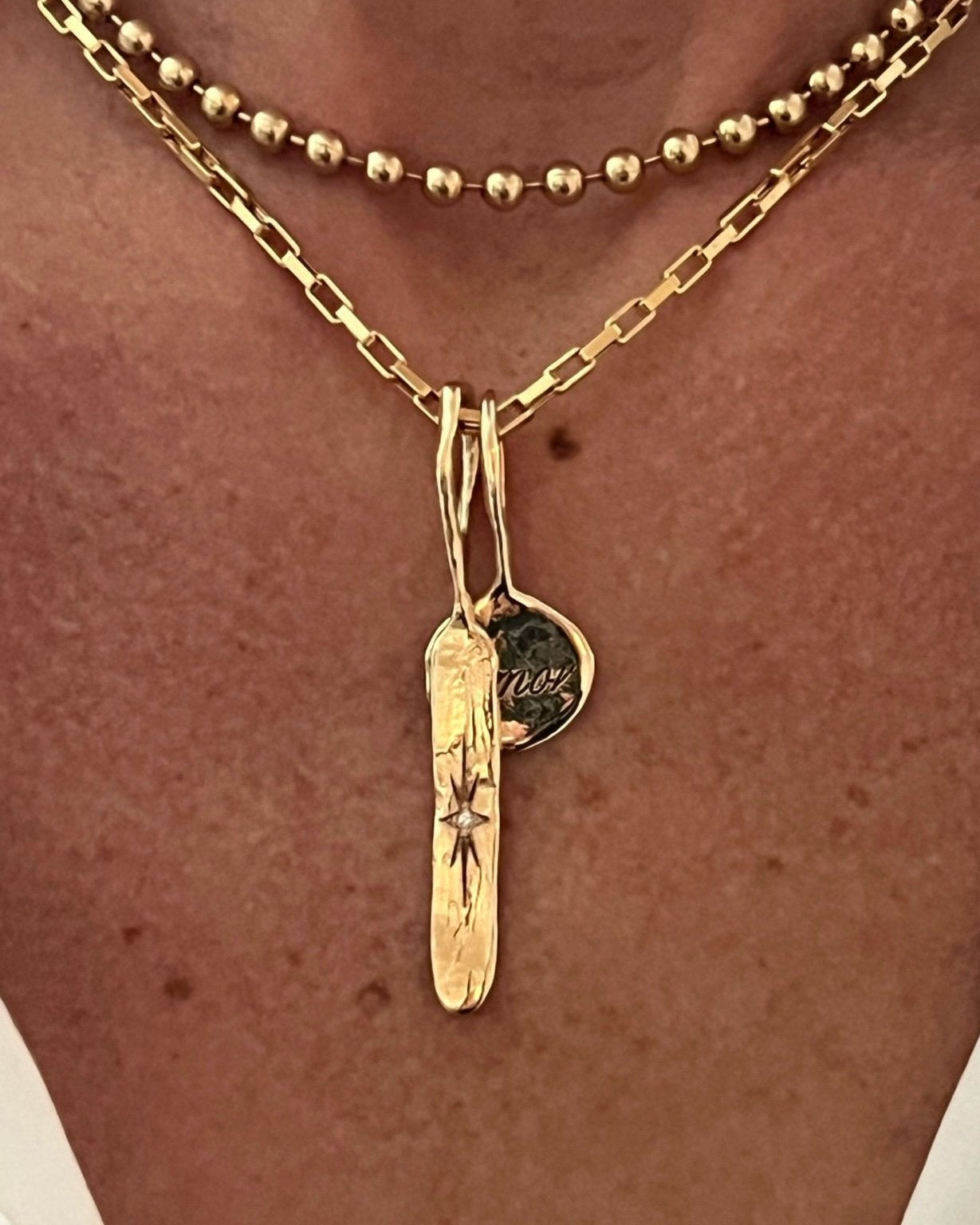 North Star Elongated Charm by Rebecca Pinto - At Present Jewelry