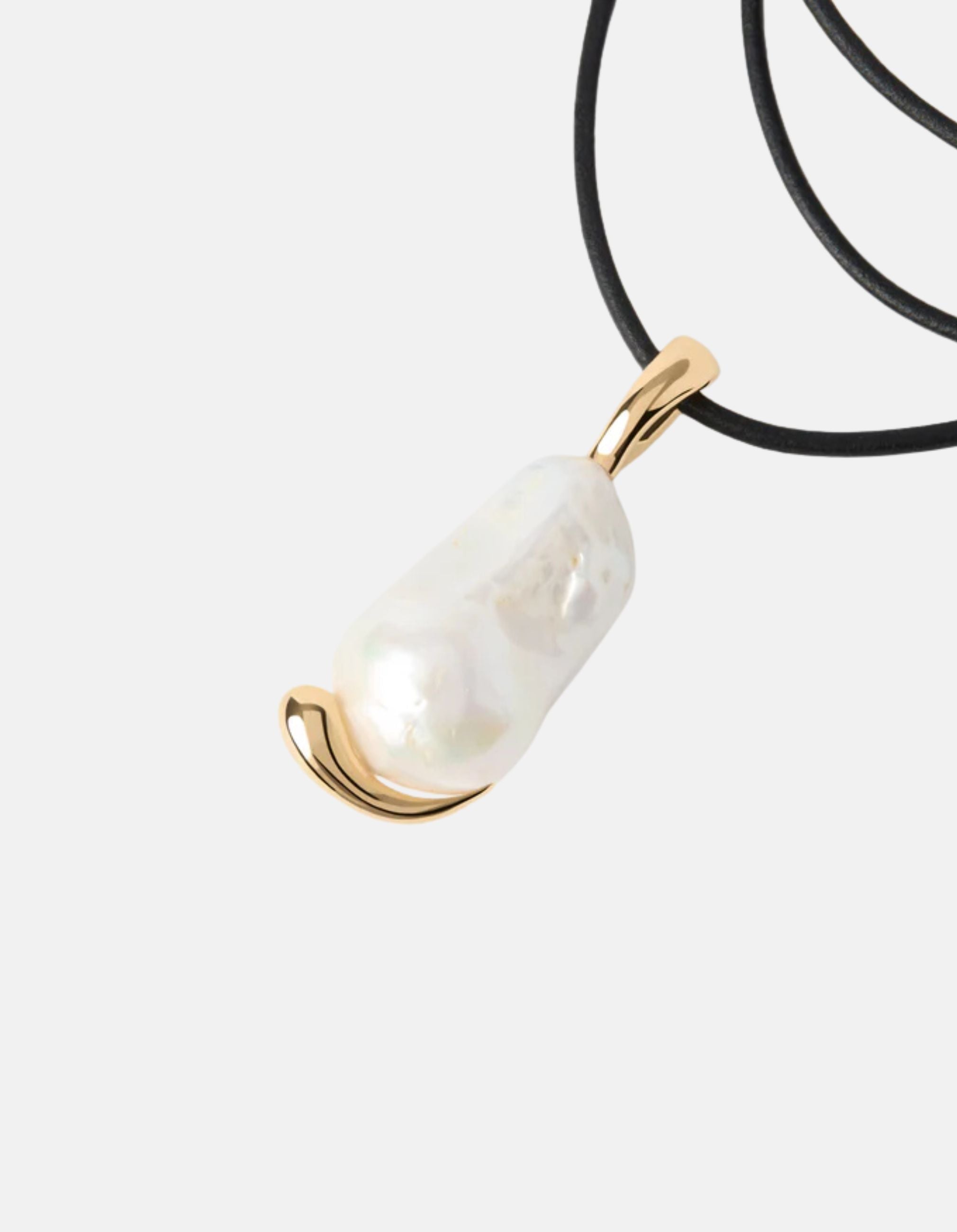 Dana Leather &amp; Pearl Choker by PDPaola - At Present Jewelry