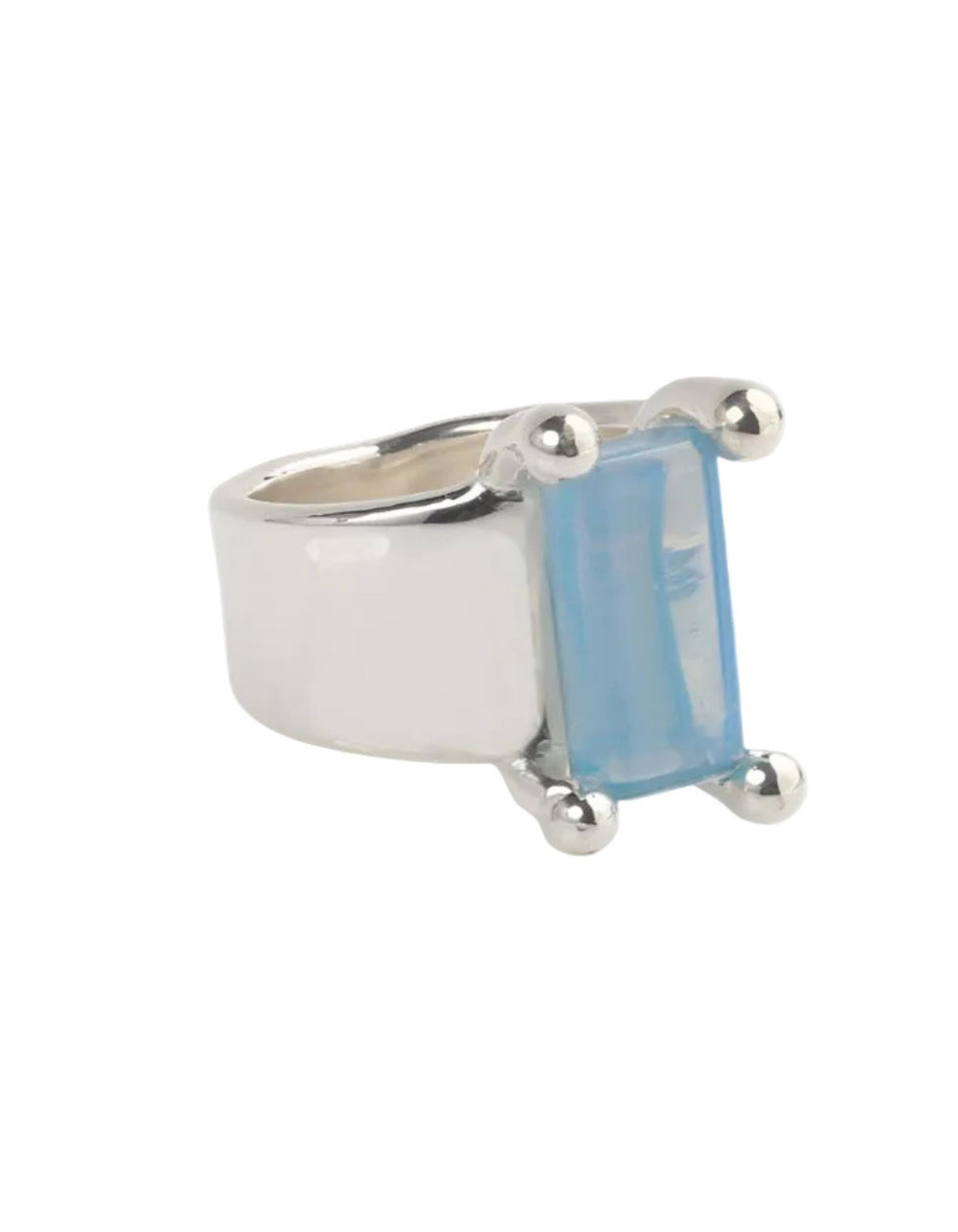 Silver Prong Set Ring