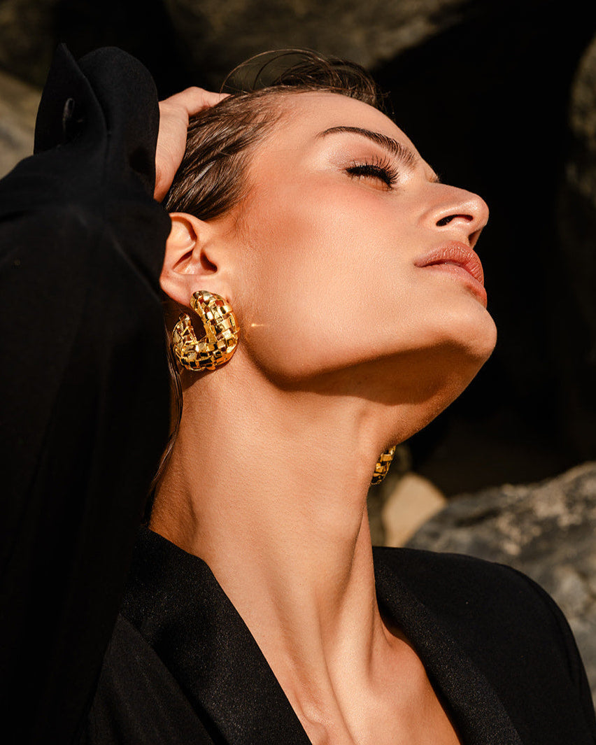 Woven C Earring by Christina Caruso - At Present Jewelry