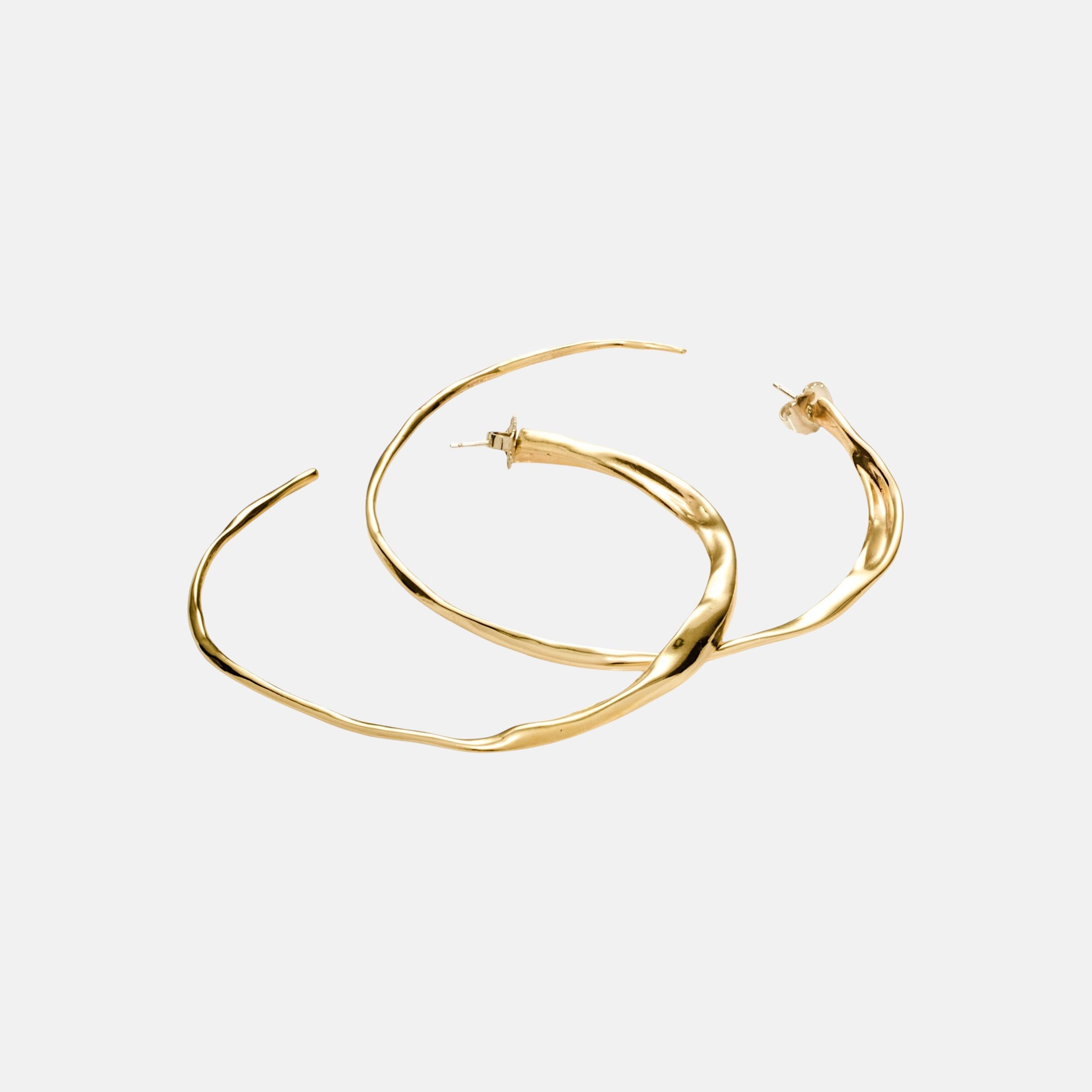 Small Sinew Hoops by Ariana Boussard-Reifel - At Present Jewelry