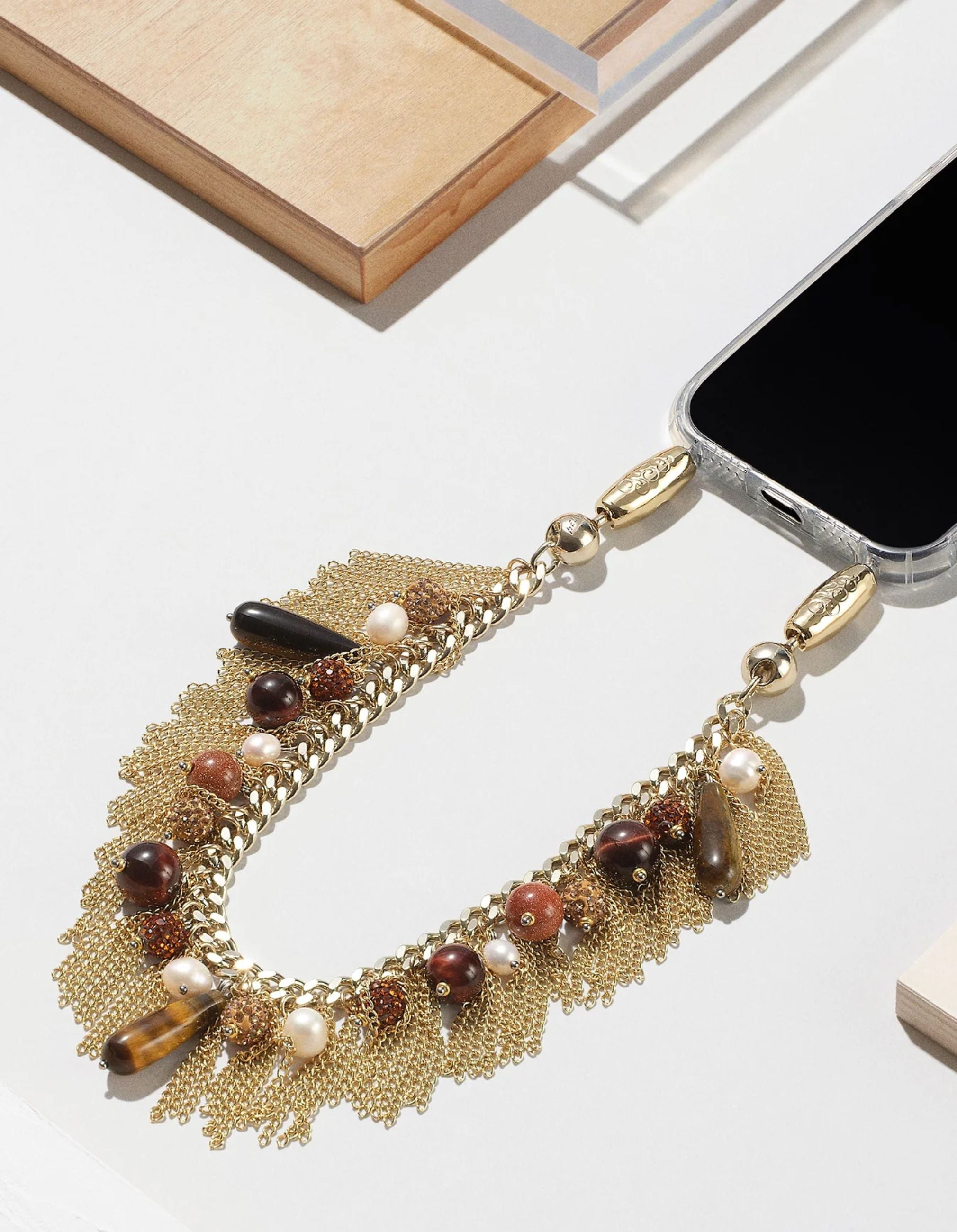 Fringe and Pendant Wristlet