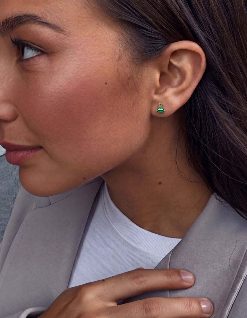 Gemstone Petite Post Earrings
