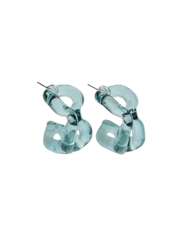 Ribbon Hoop Earrings by KEANE - At Present Jewelry