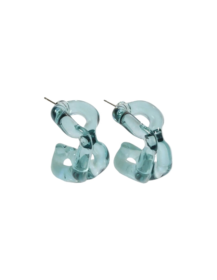 Ribbon Hoop Earrings by KEANE - At Present Jewelry
