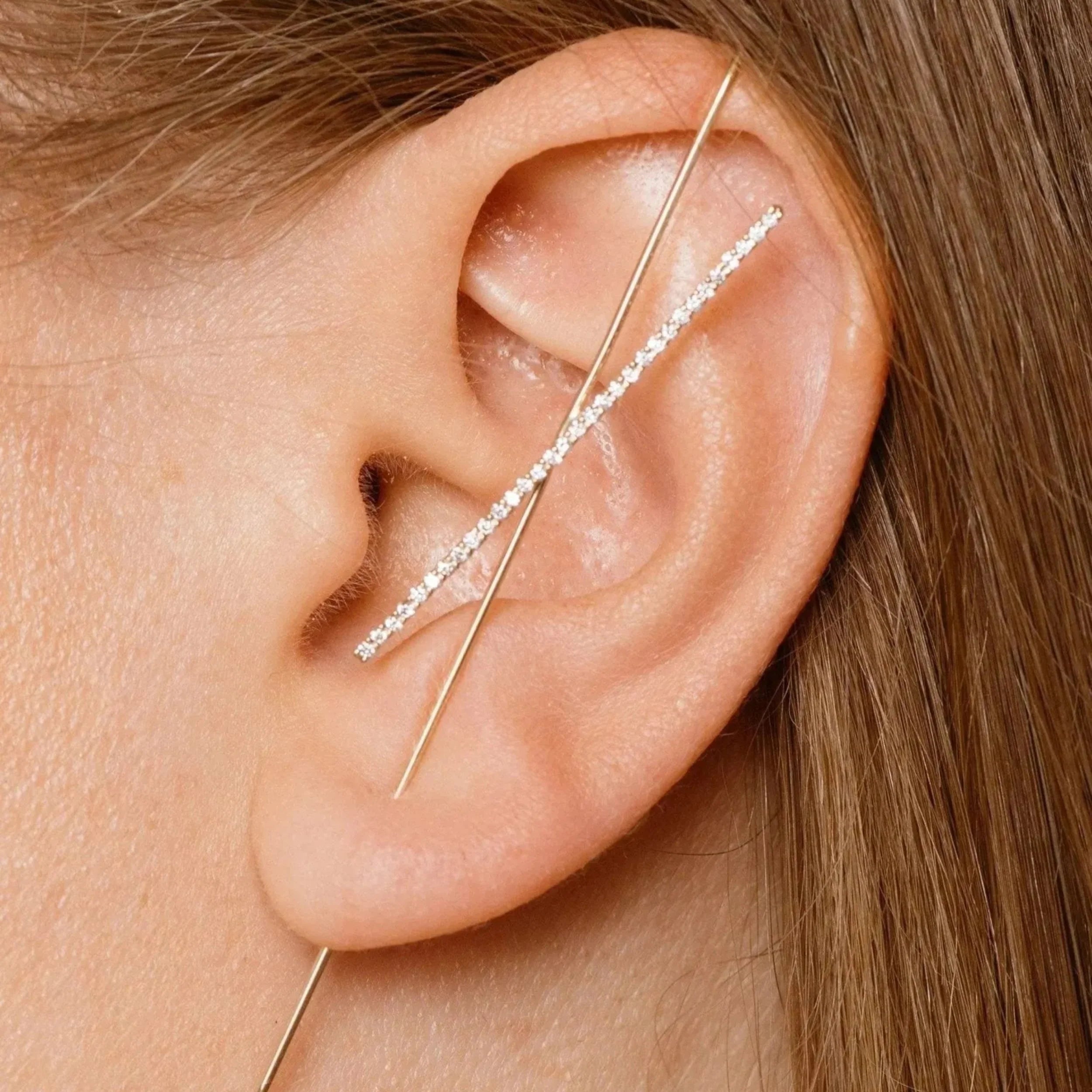 Horizon Needle Earring by Labulgara - At Present Jewelry