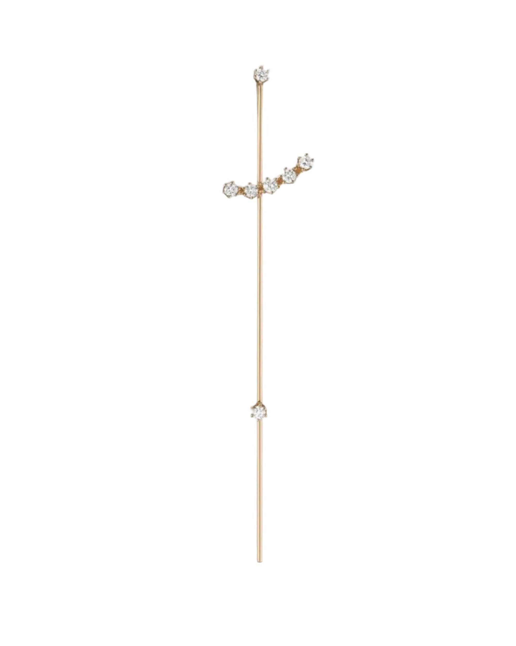 Magic Wand Needle Earring by Labulgara - At Present Jewelry