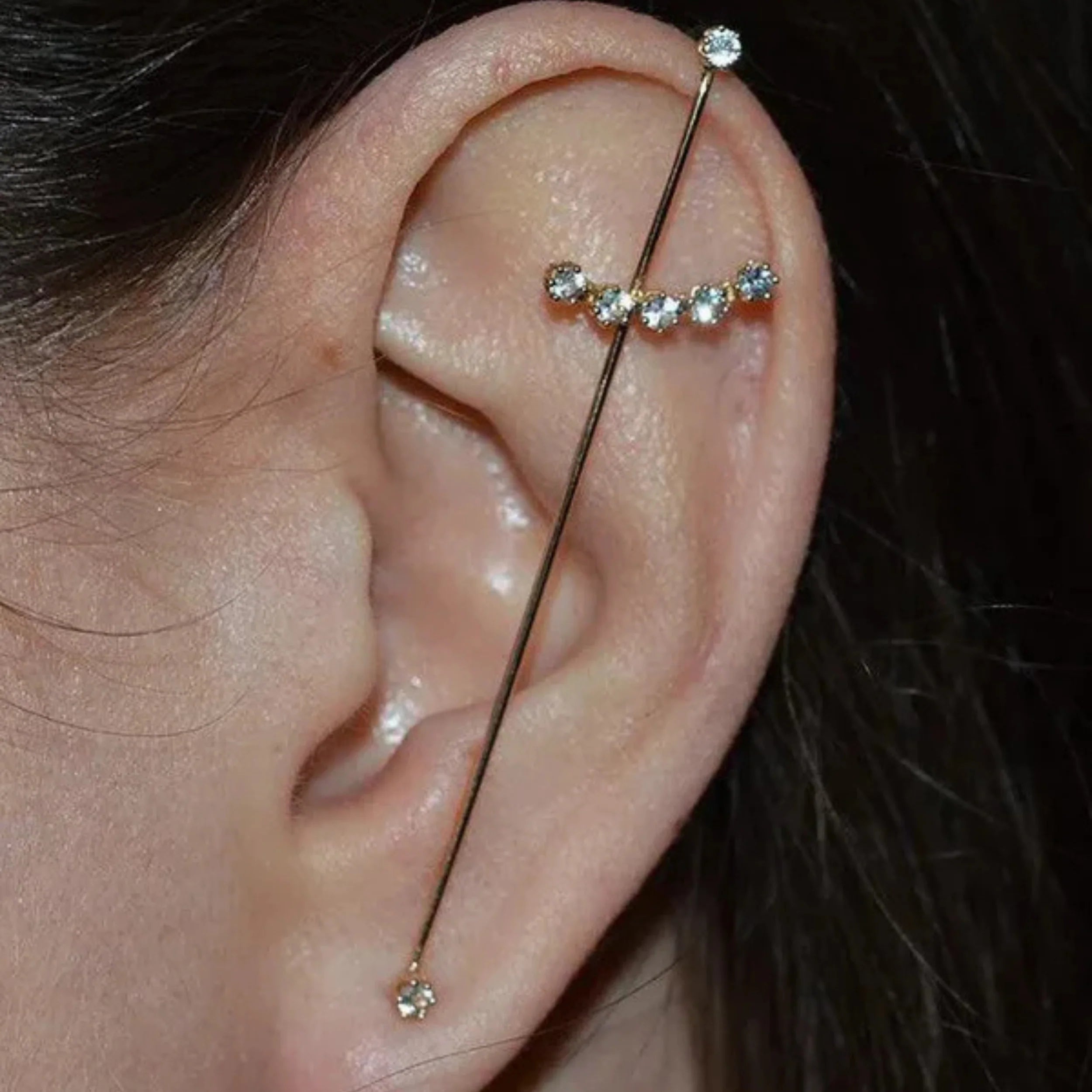 Magic Wand Needle Earring by Labulgara - At Present Jewelry