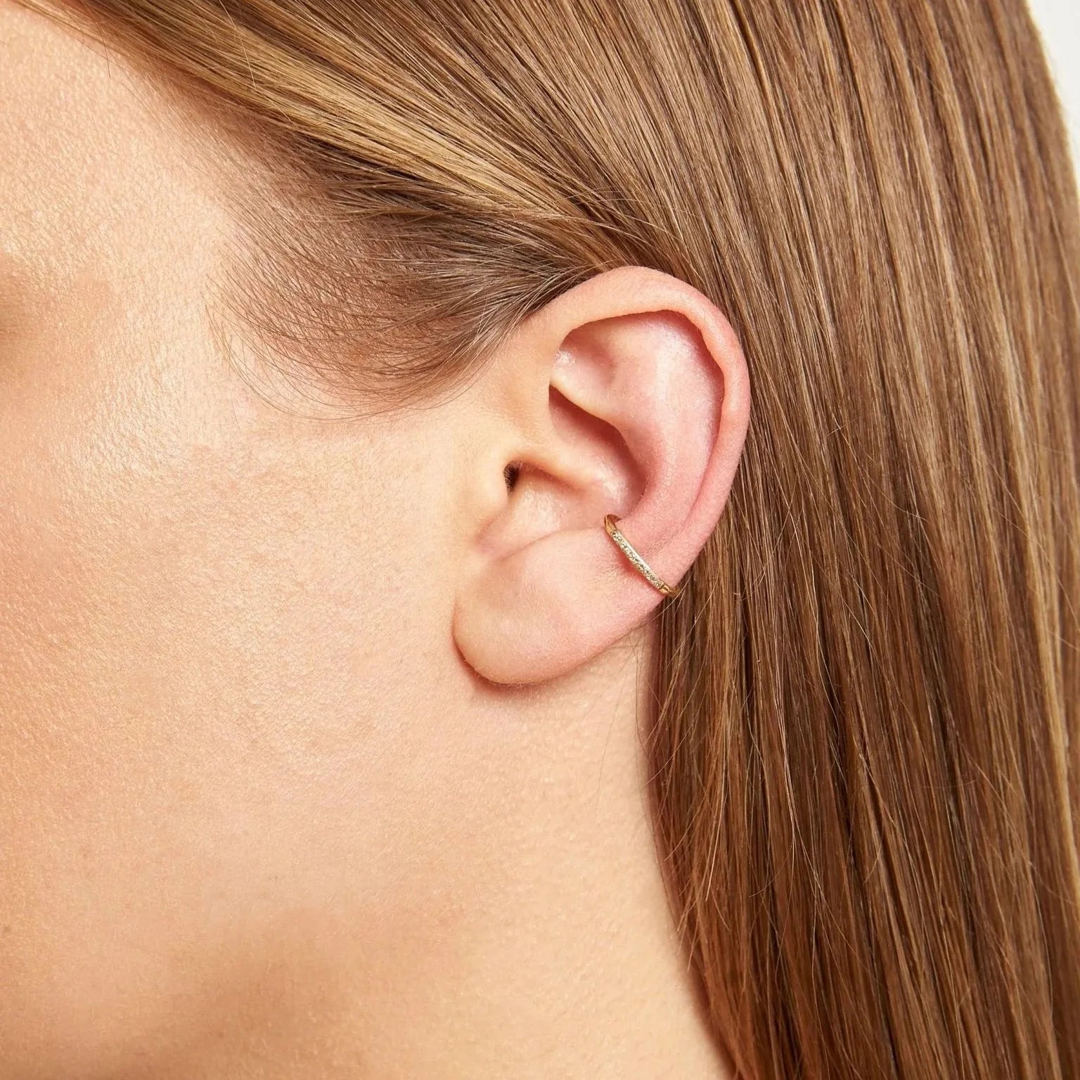 Pave Diamond Billy Cuff Gold Earring by Labulgara - At Present Jewelry