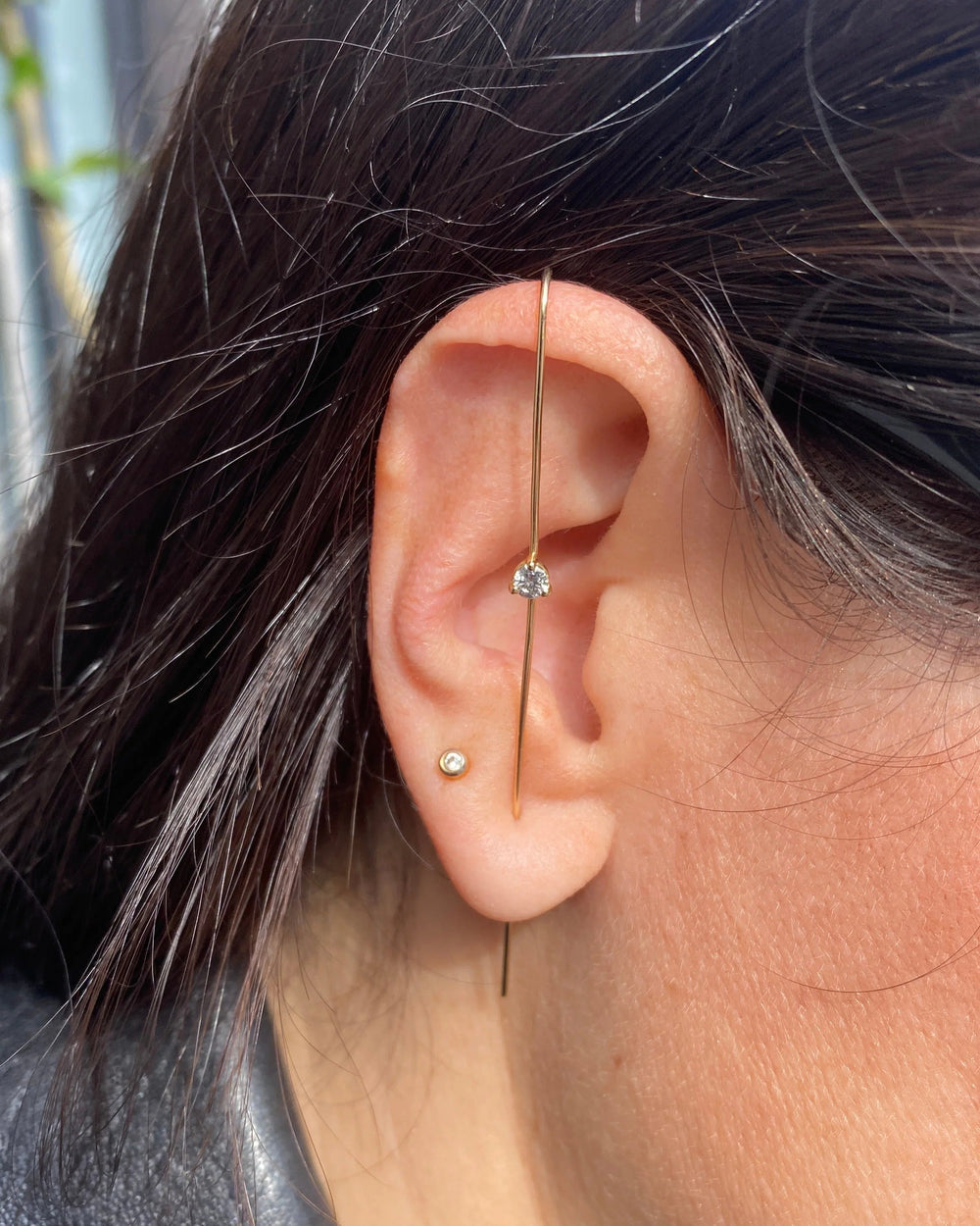 Precious Gem Needle Earring by Labulgara - At Present Jewelry