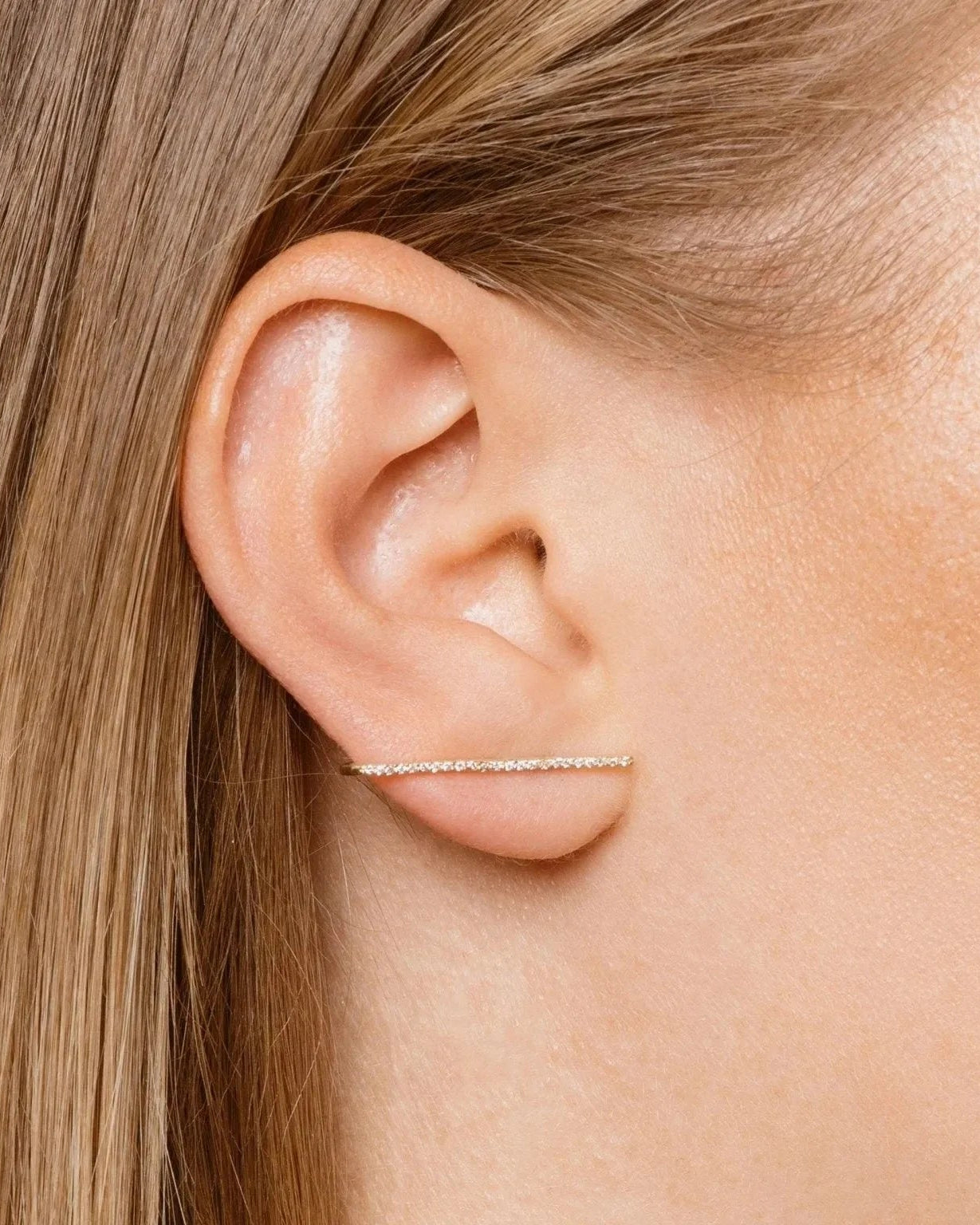 Diamond Crusader Earlobe Line Cuff by Labulgara - At Present Jewelry