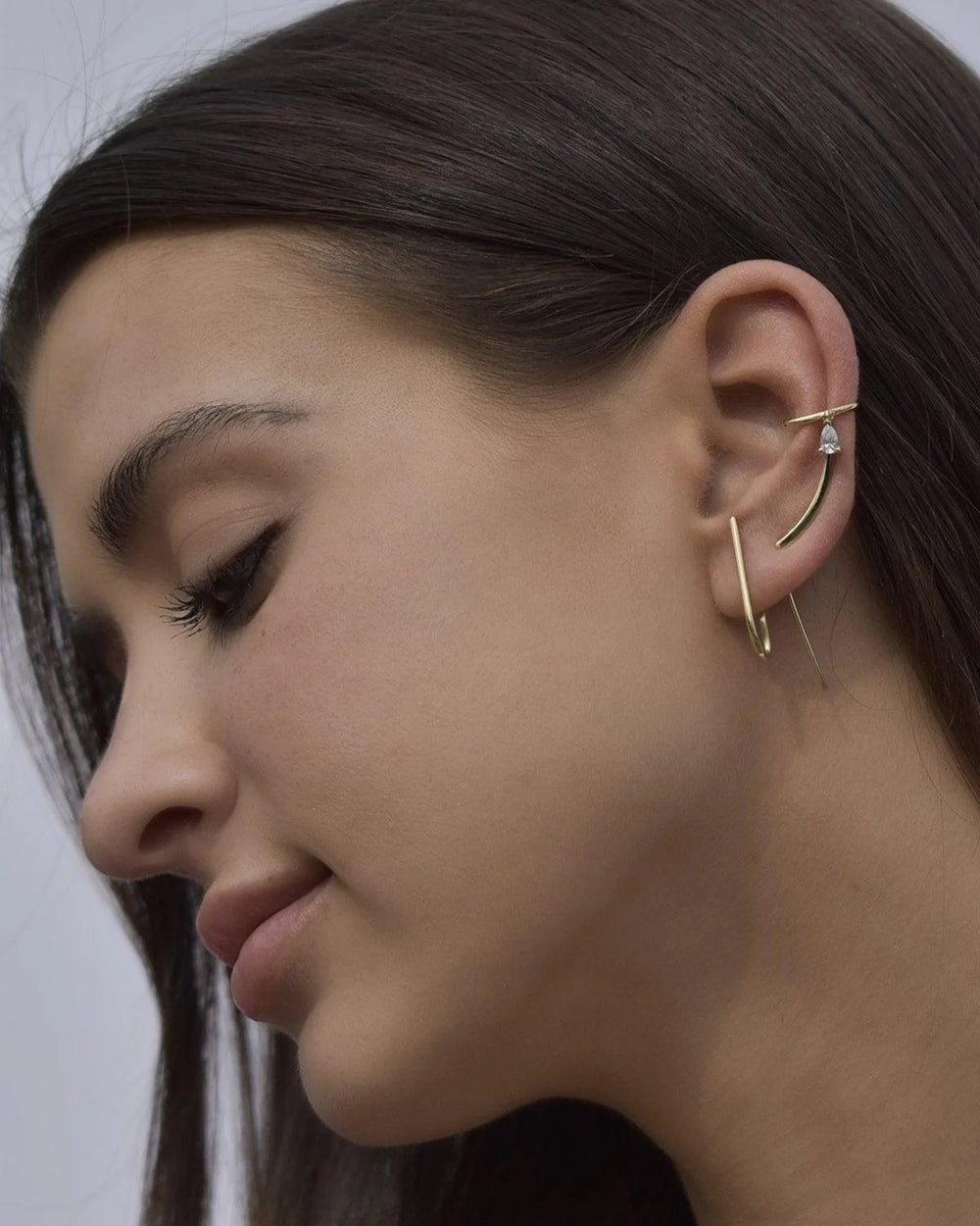 Solid Crusader Earlobe Line Cuff by Labulgara - At Present Jewelry